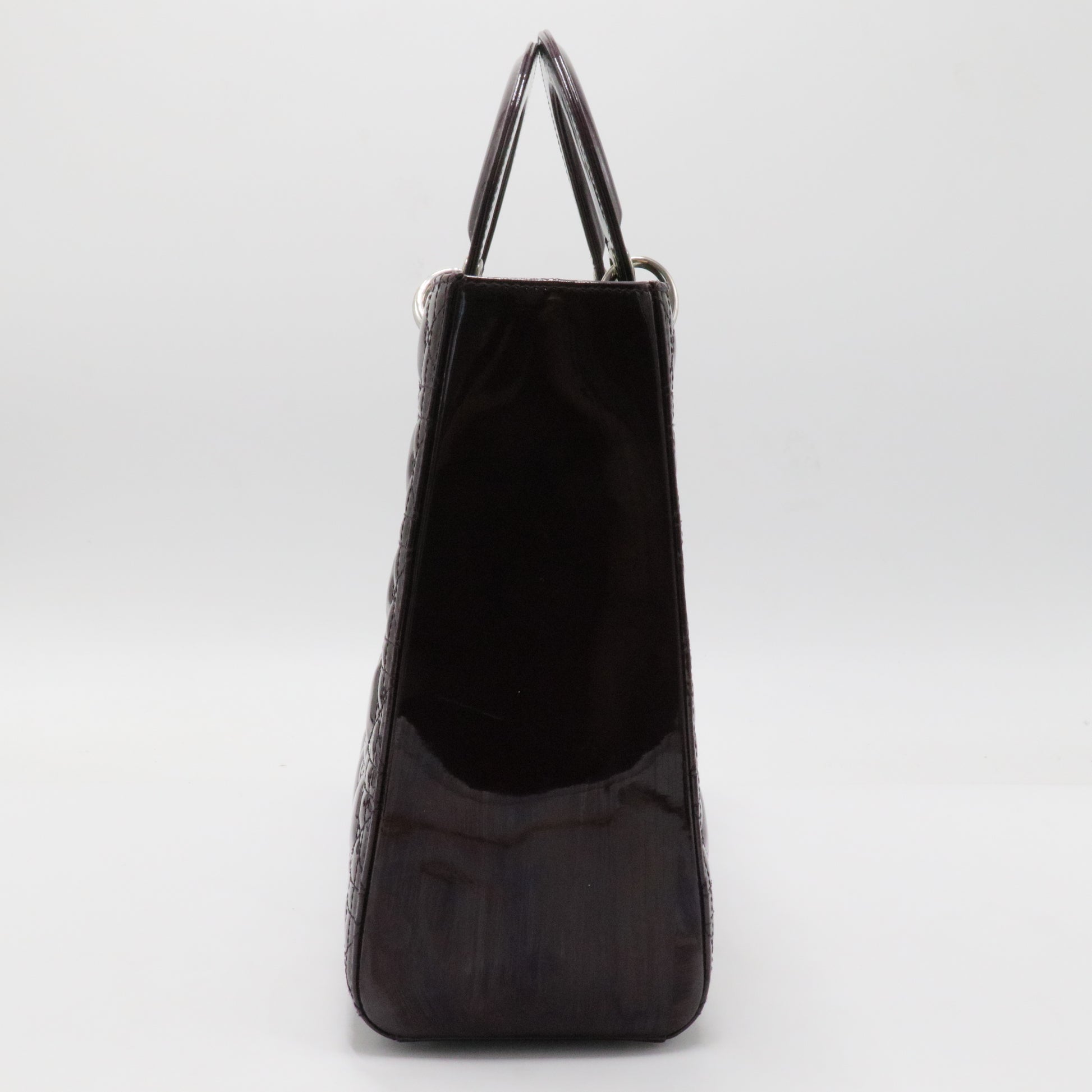 Lady Dior Bag Cannage Quilt Patent Large
