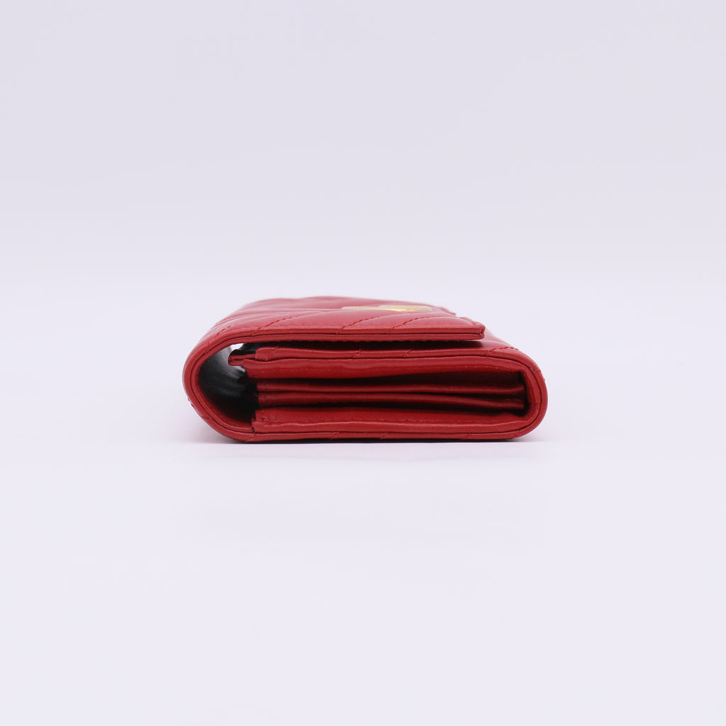 Red Leather GG Marmont Continental Wallet W22878