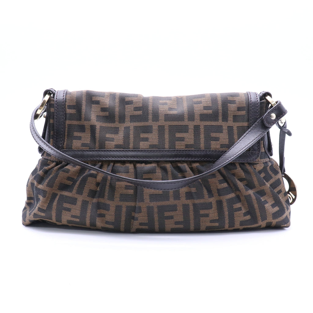 Fendi Tobacco Zucca Canvas Chef Shoulder Bag twins