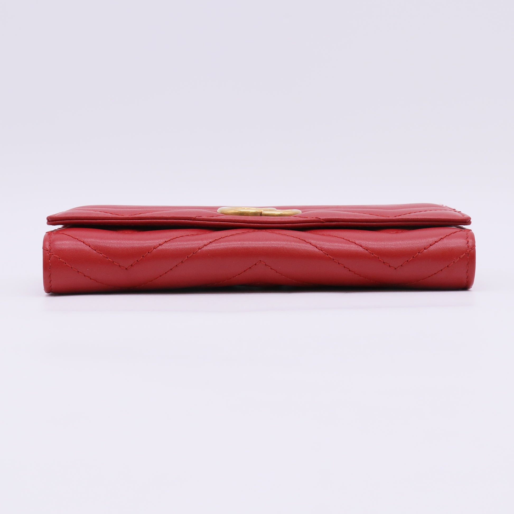Red Leather GG Marmont Continental Wallet W22878