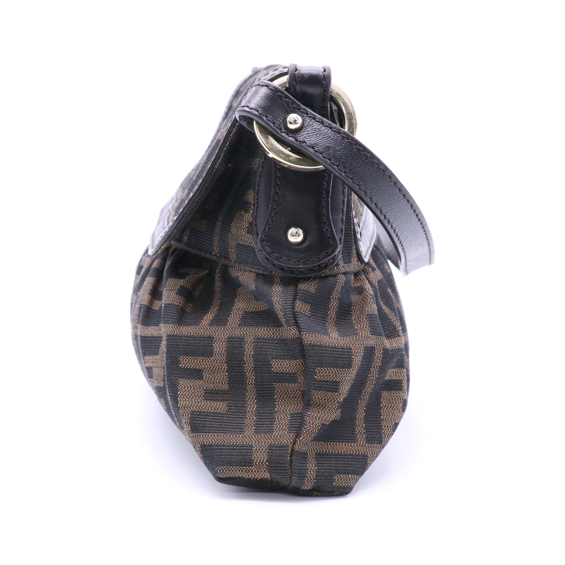 Fendi Tobacco Zucca Canvas Chef Shoulder Bag twins