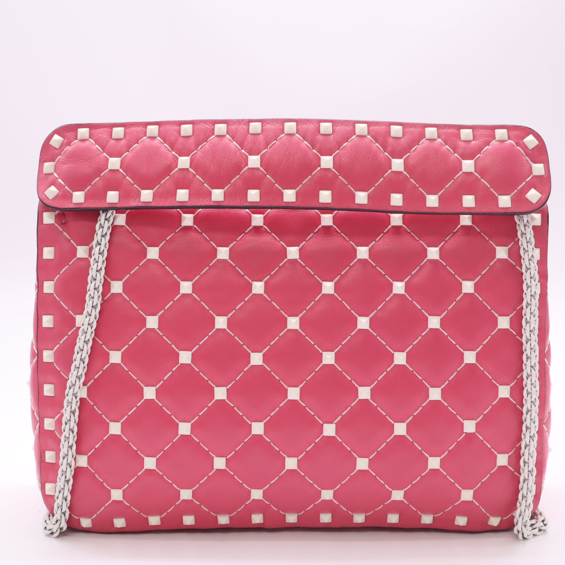 Lambskin Medium Free Rockstud Spike Shoulder Bag Shadow Pink B23290