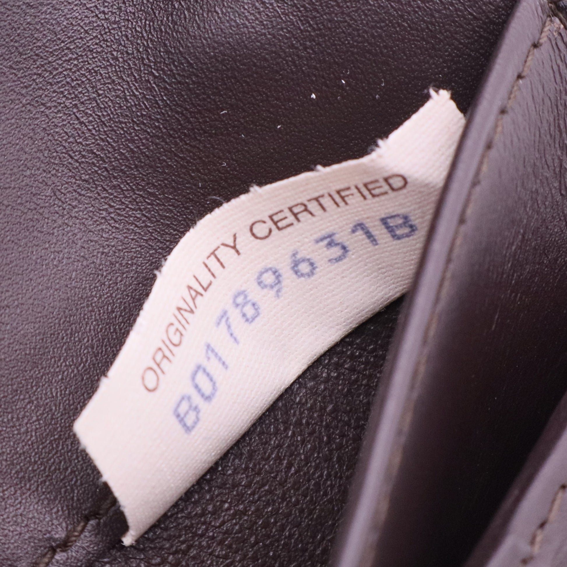 Dark Brown Intrecciato Nappa Leather Flap Wallet twins