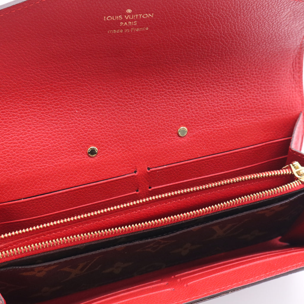 Louis Vuitton Monogram Red Top Flap Wallet twins