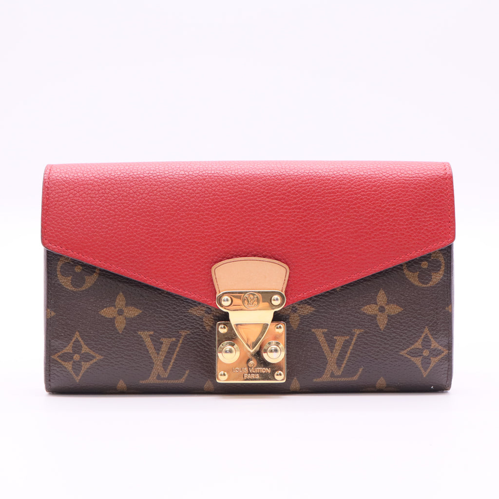 Louis Vuitton Monogram Red Top Flap Wallet twins