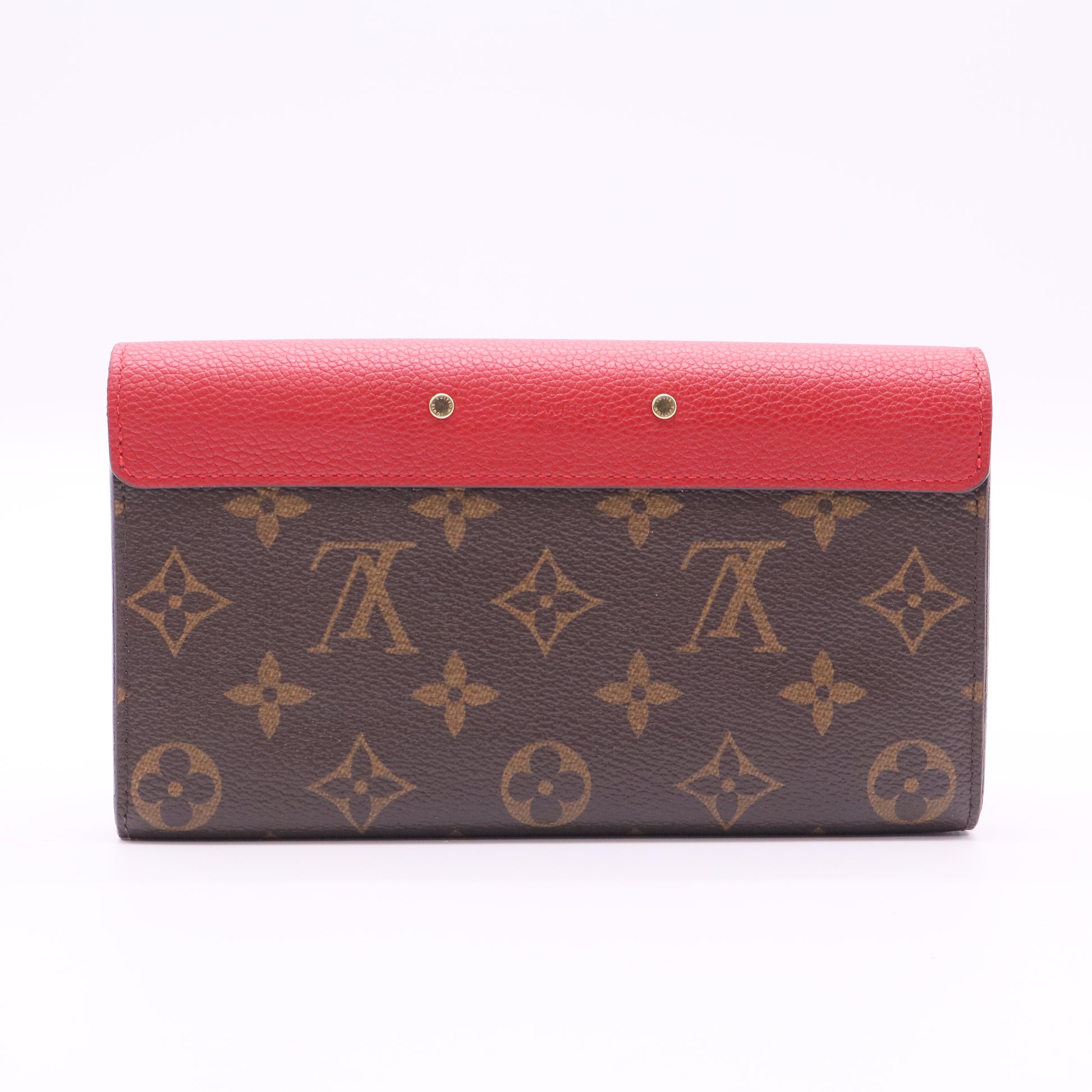 Louis Vuitton Monogram Red Top Flap Wallet twins