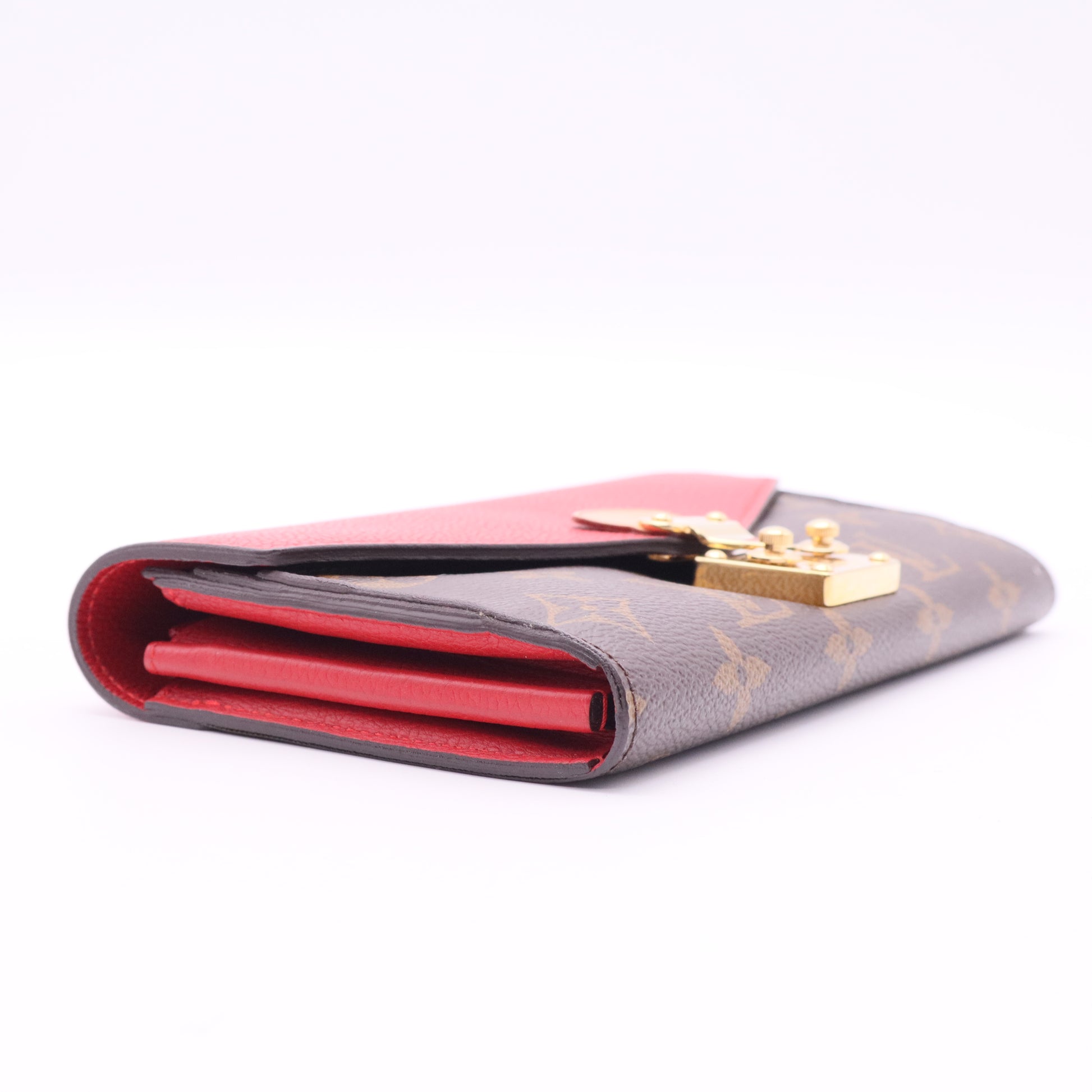 Louis Vuitton Monogram Red Top Flap Wallet twins