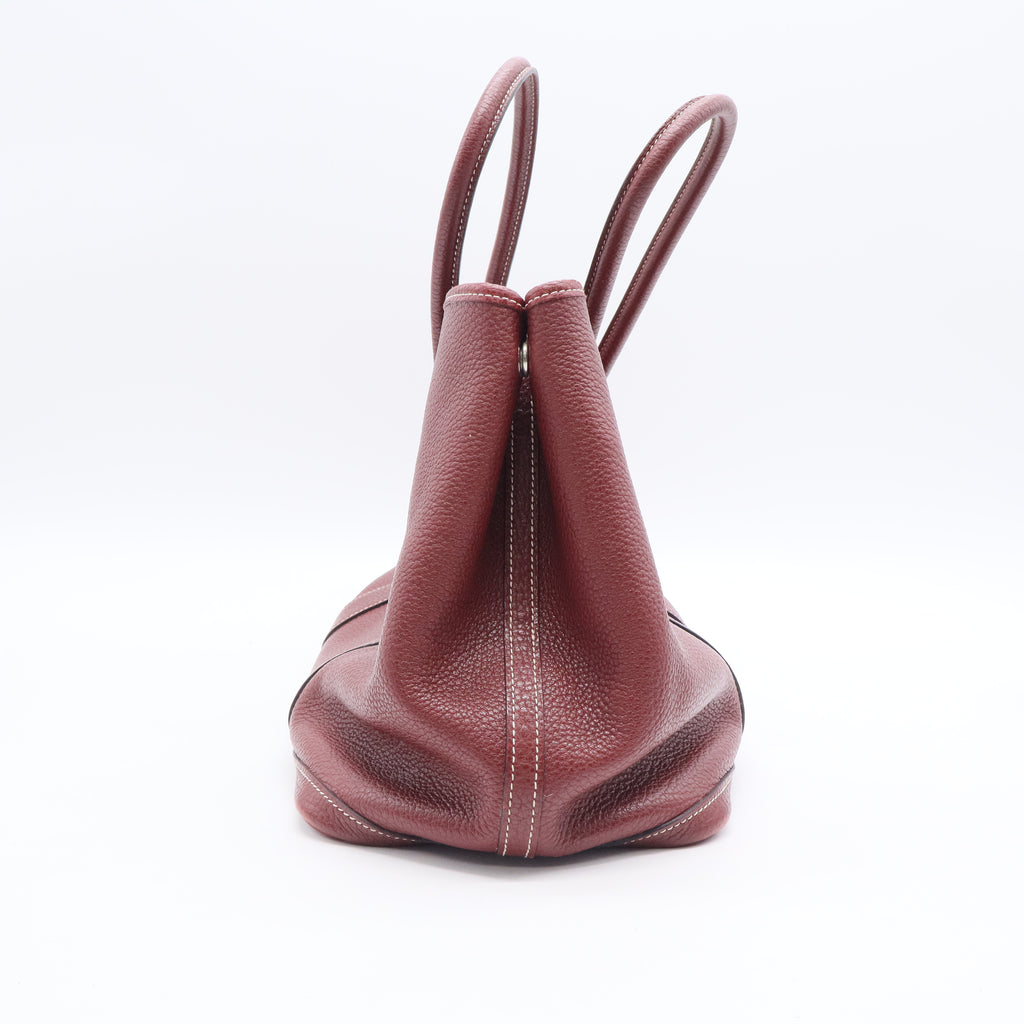 Rouge H Negonda Leather Silk Lined Garden Party 36 Bag Twins LDJ2707