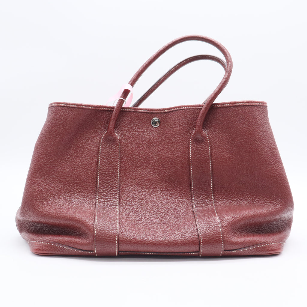 Rouge H Negonda Leather Silk Lined Garden Party 36 Bag Twins LDJ2707