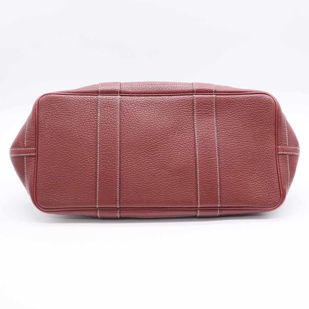 Rouge H Negonda Leather Silk Lined Garden Party 36 Bag Twins LDJ2707