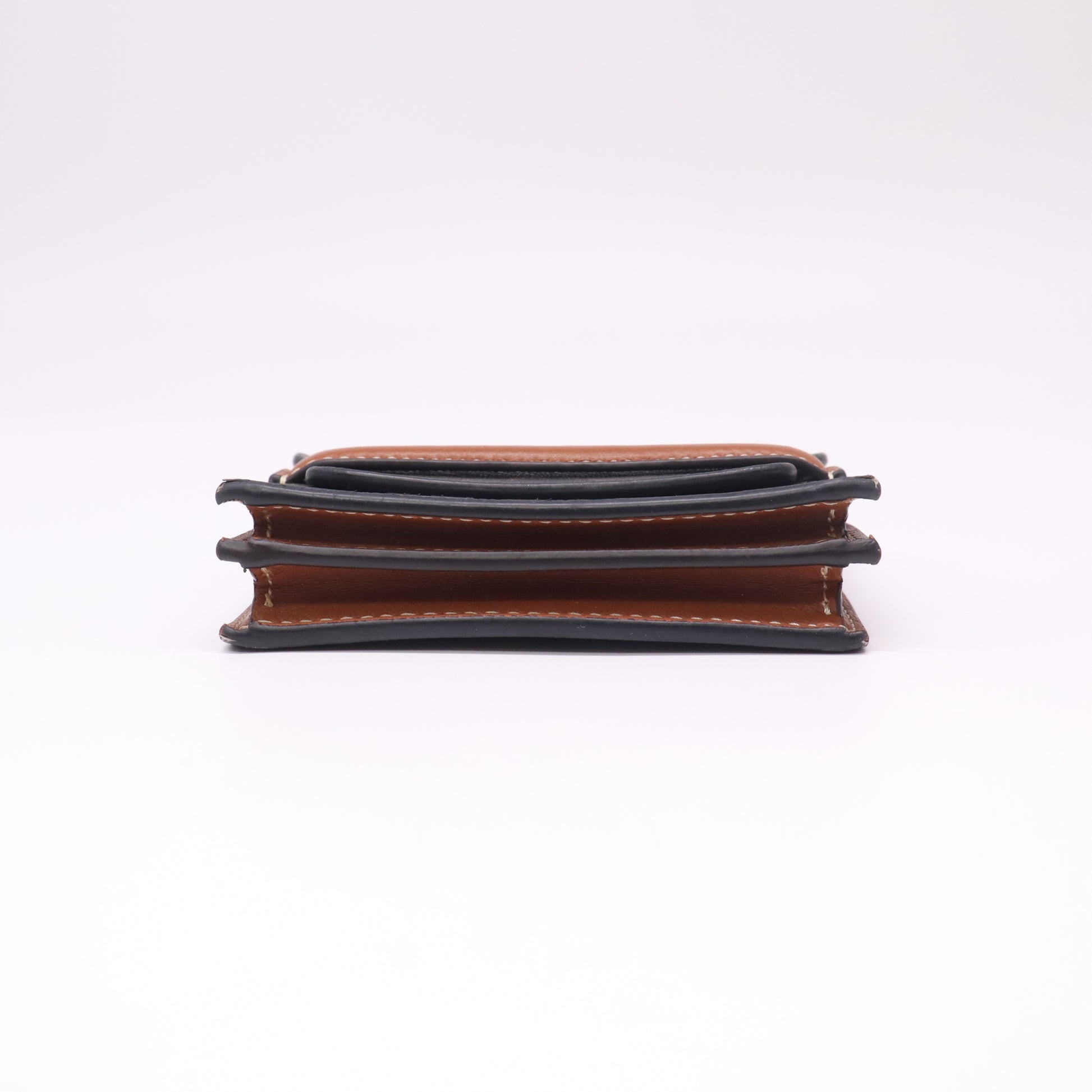CELINE Business Card Holder in Triomphe Canvas and Lambskin W22530