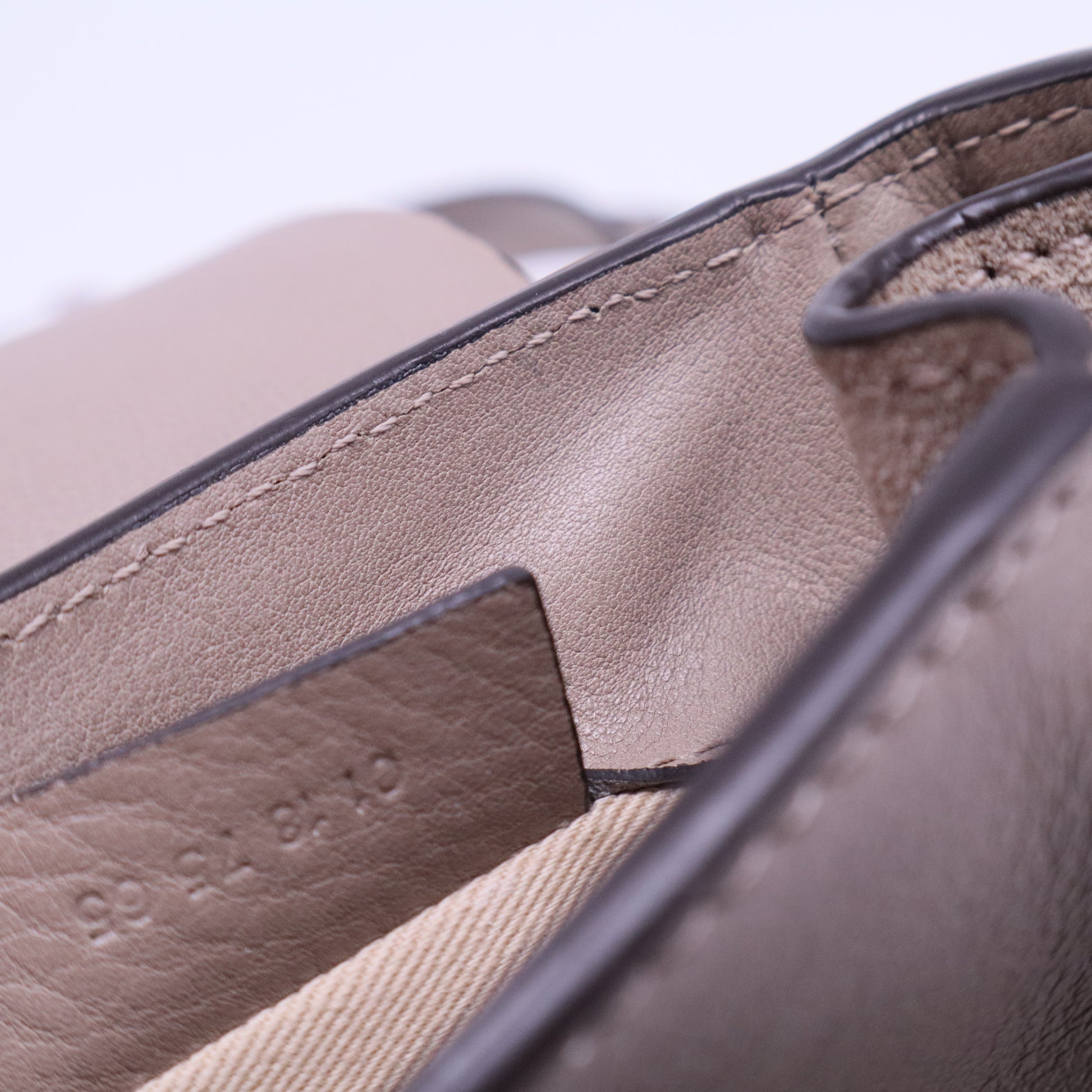 Suede Calfskin Mini Faye Backpack Motty Grey B20975
