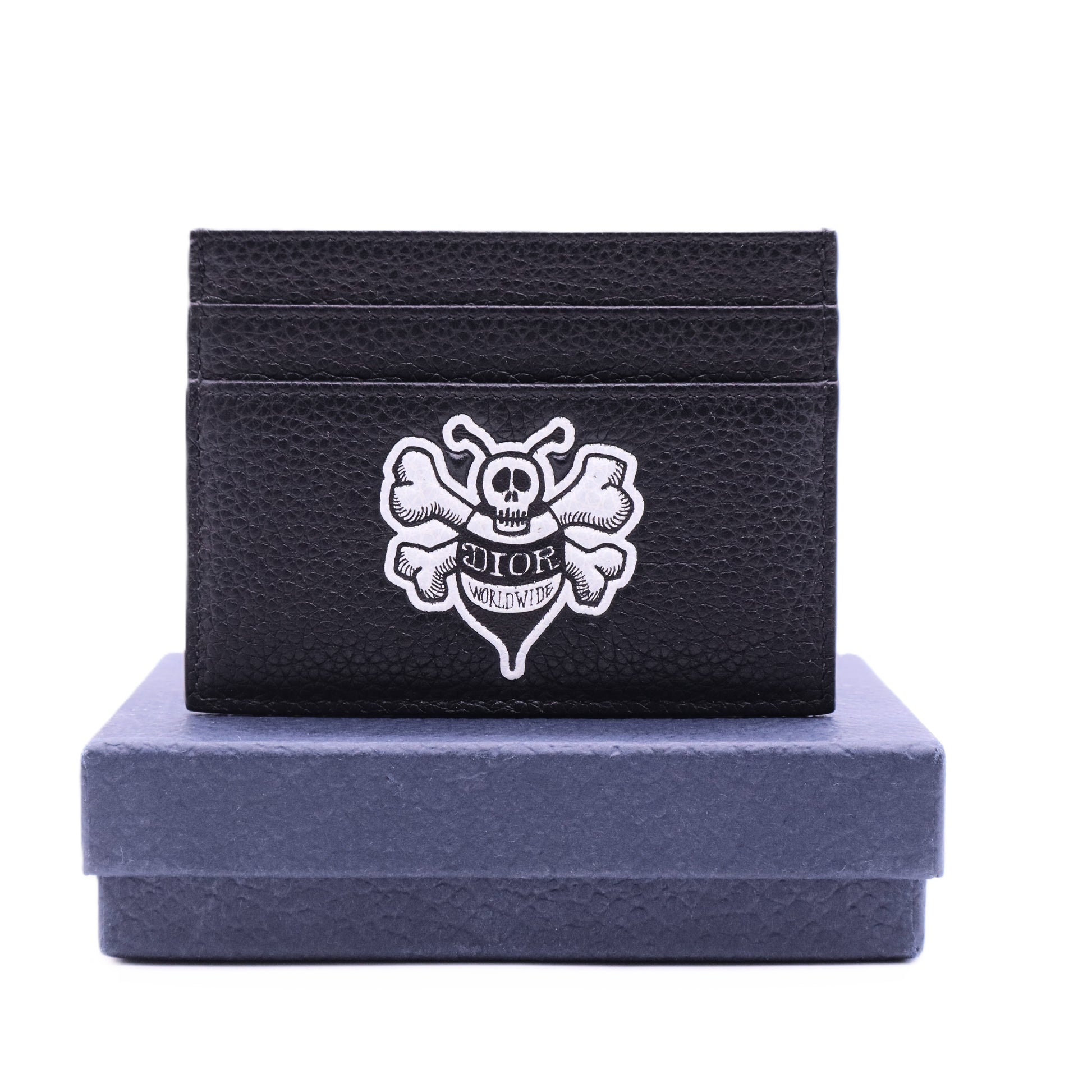 Dior x Shawn Stussy collaboration bee-patterned card holder