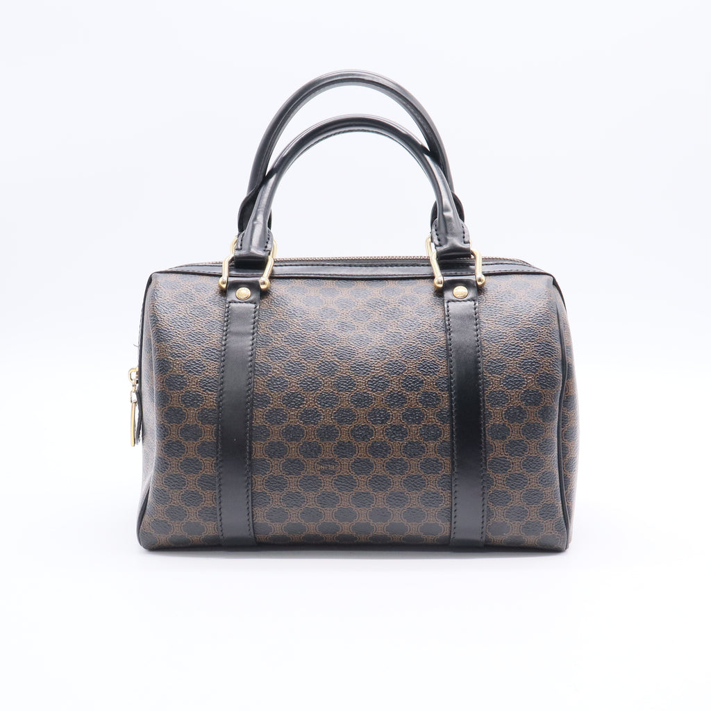 Celine Boston Bag Handbag Black Macadam Black Macadam Pattern TwinsLDJ2708