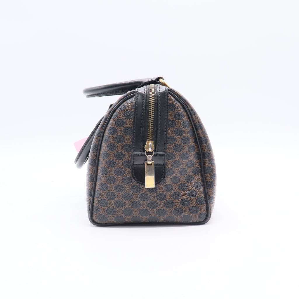 Celine Boston Bag Handbag Black Macadam Black Macadam Pattern TwinsLDJ2708