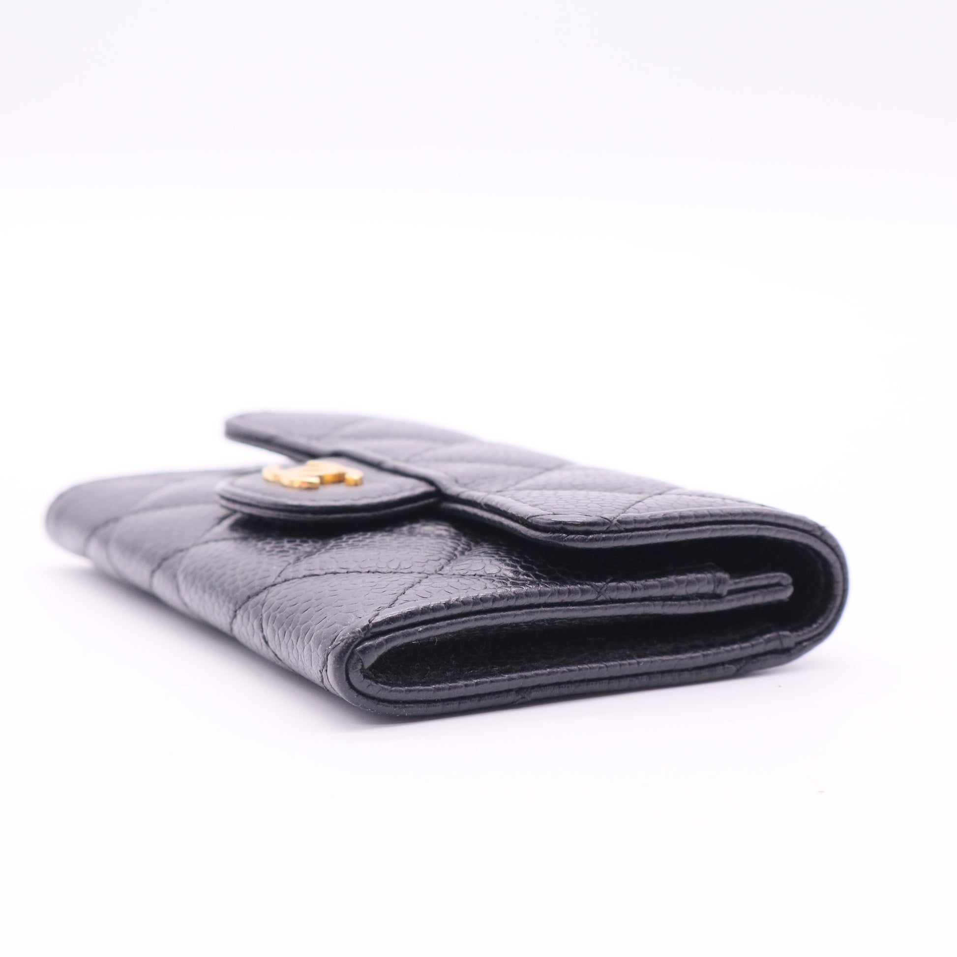 Chanel Classic Flap Card Case Black Caviar twins