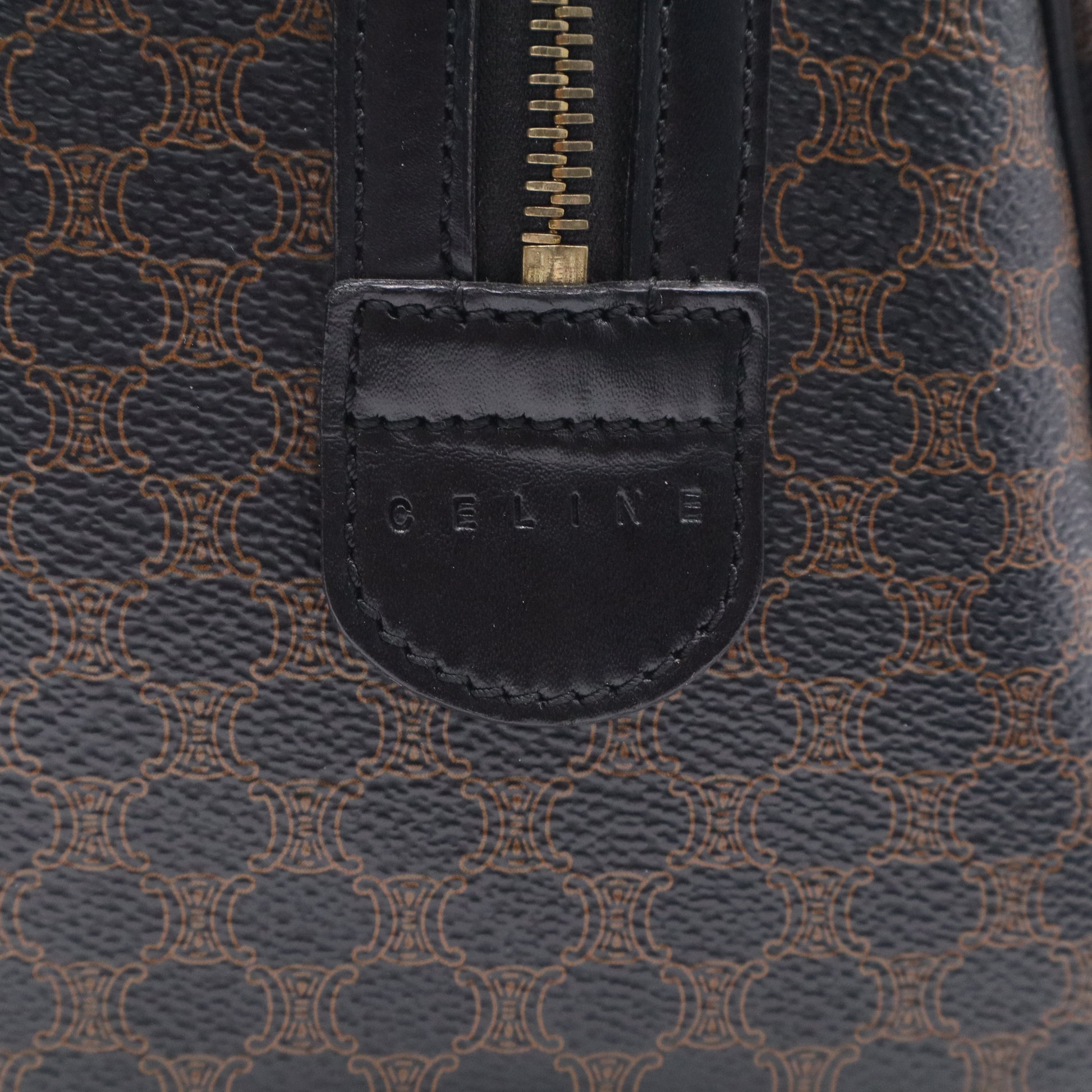 Celine Boston Bag Handbag Black Macadam Black Macadam Pattern TwinsLDJ2708