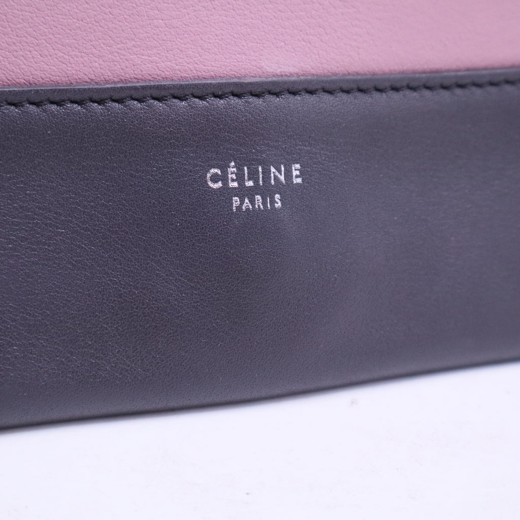 Shiny Smooth Calfskin Medium Frame Shoulder Bag Liquorice Antique Rose