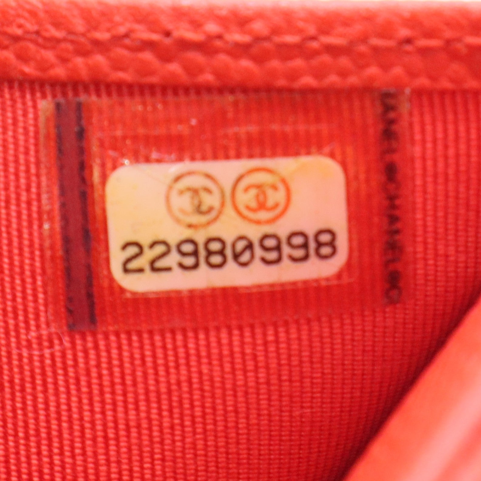 CHANEL Quilted Leather Wallet with Gold Buckle Red twins