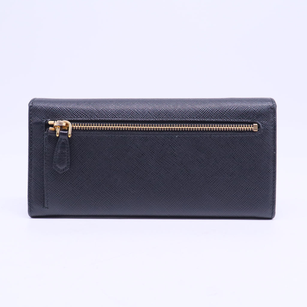Envelope Flap Leather Slim Wallet