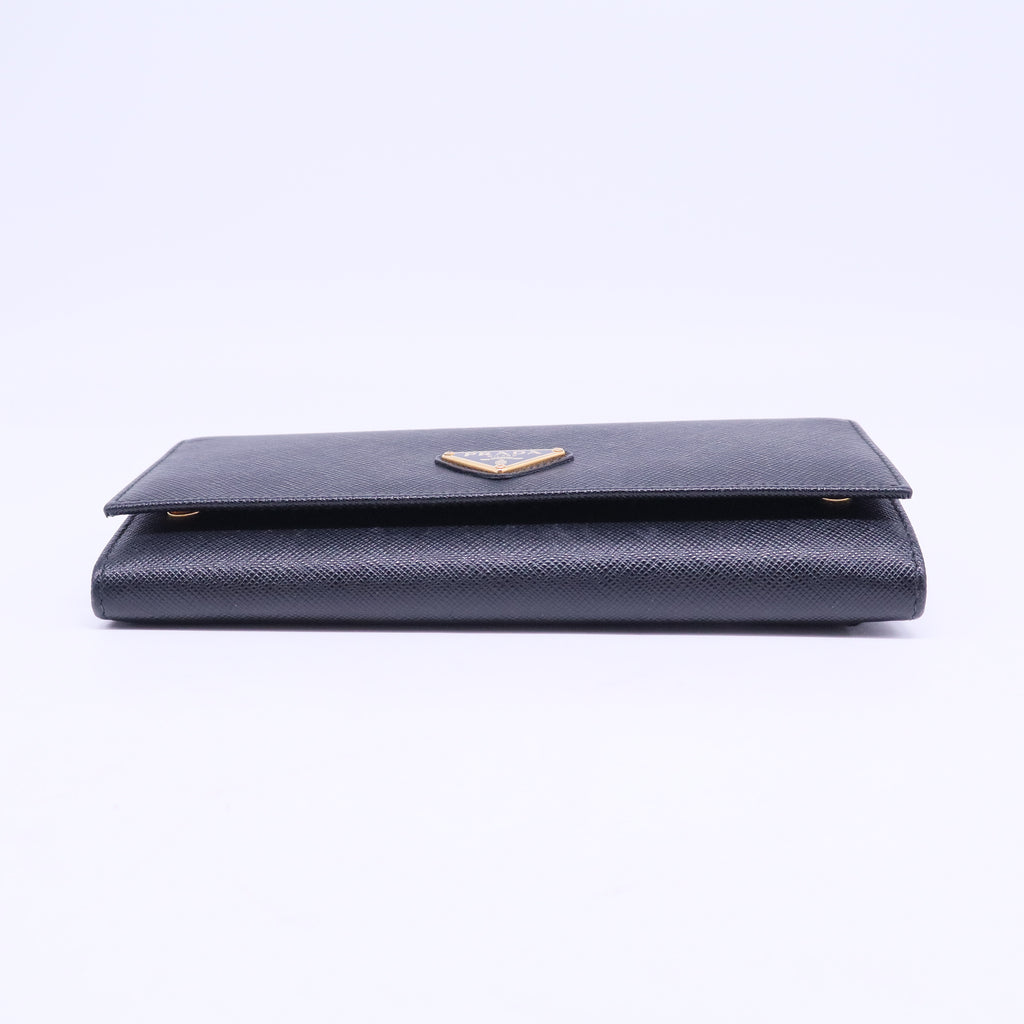 Envelope Flap Leather Slim Wallet
