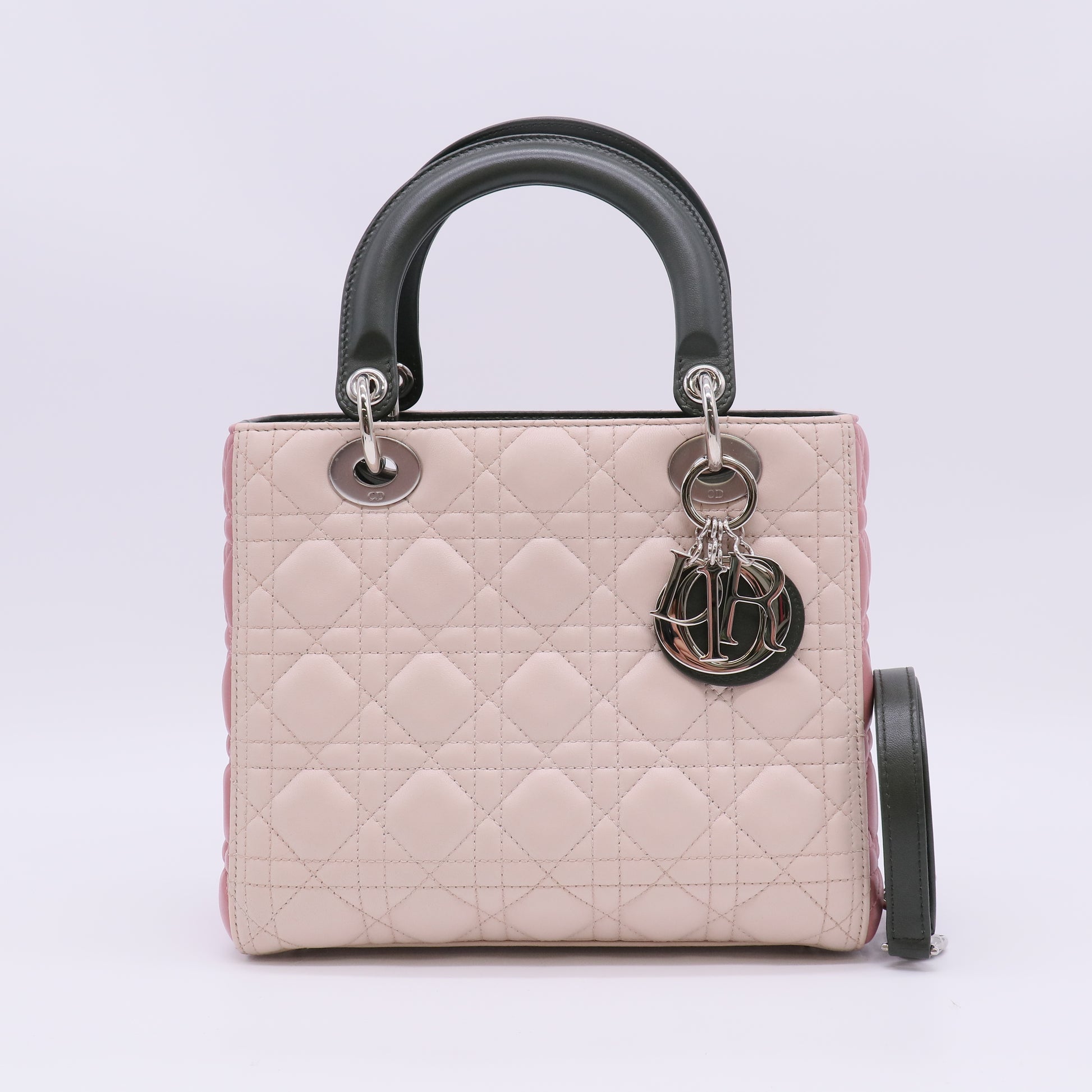 Christian Dior Lambskin Cannage Medium Lady Dior Light Pink B23830