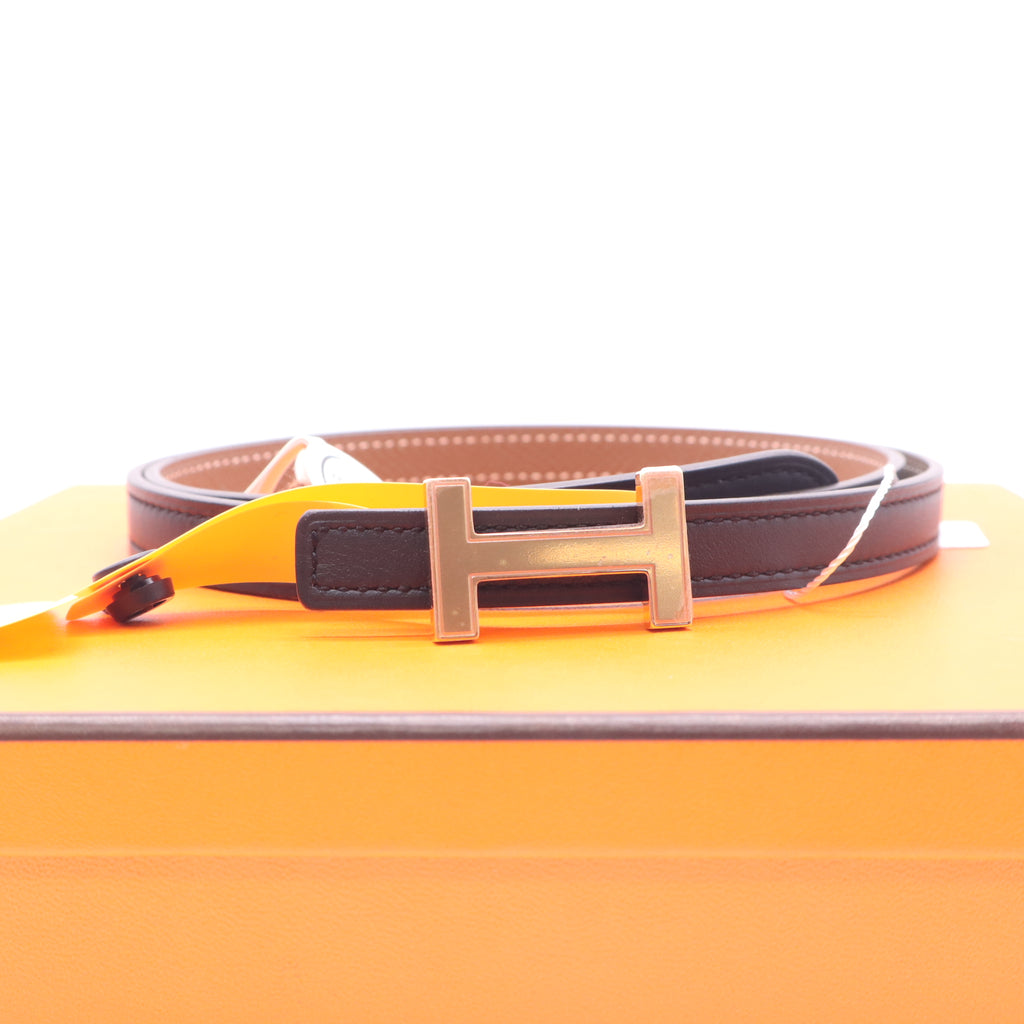 Hermes Mini belt buckle & Reversible leather strap Twins LDZ340