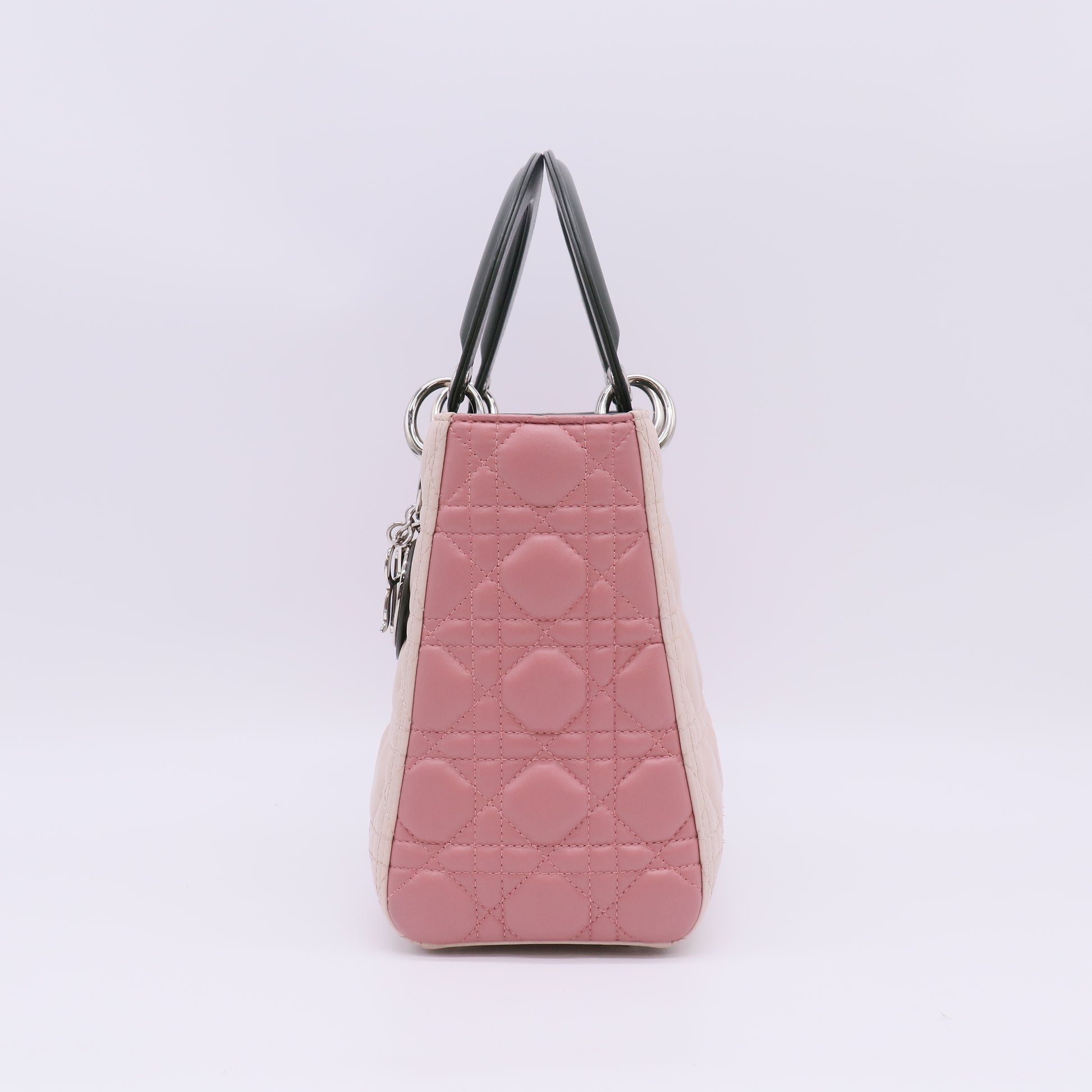 Christian Dior Lambskin Cannage Medium Lady Dior Light Pink B23830