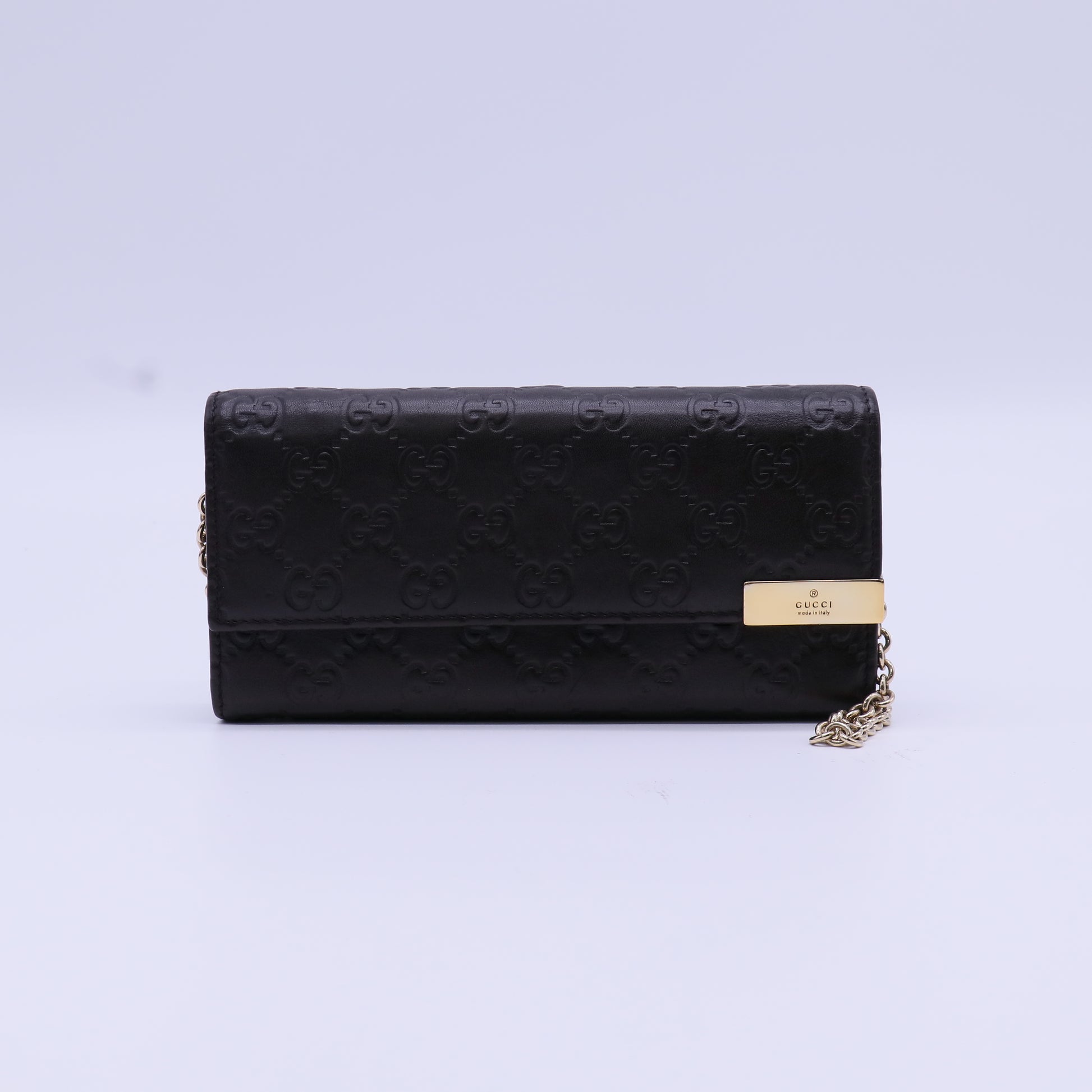 Gucci Guccissima Leather Wallet On Chain W21340