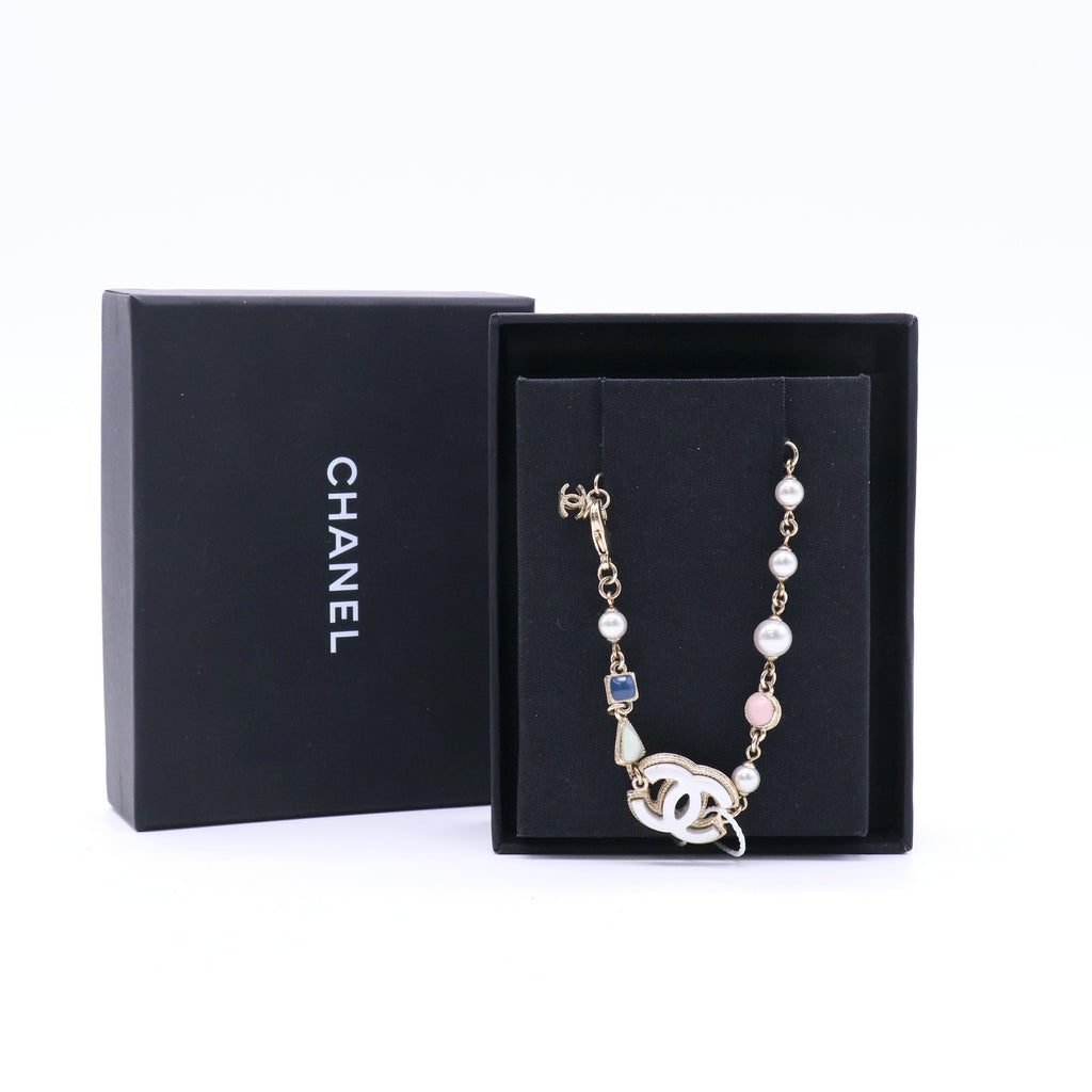 Coco Neige Pearl Heart and CC Charm Bracelet twins