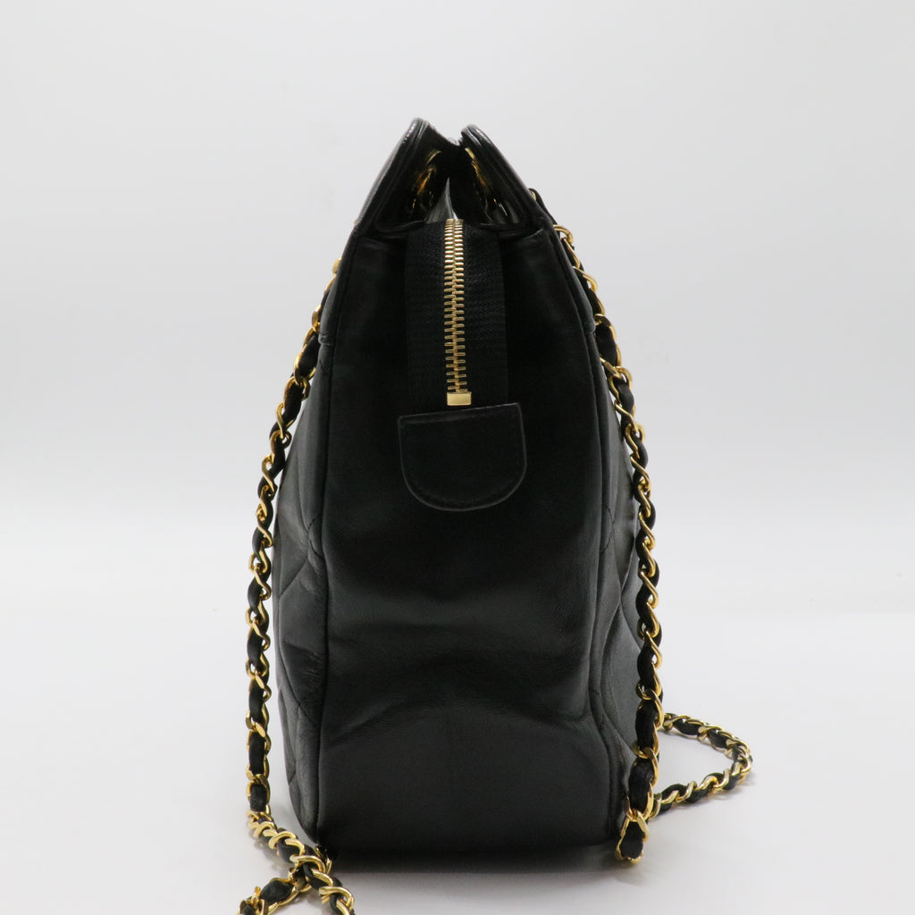 Soft Quilted Lampskin Elegance Tote