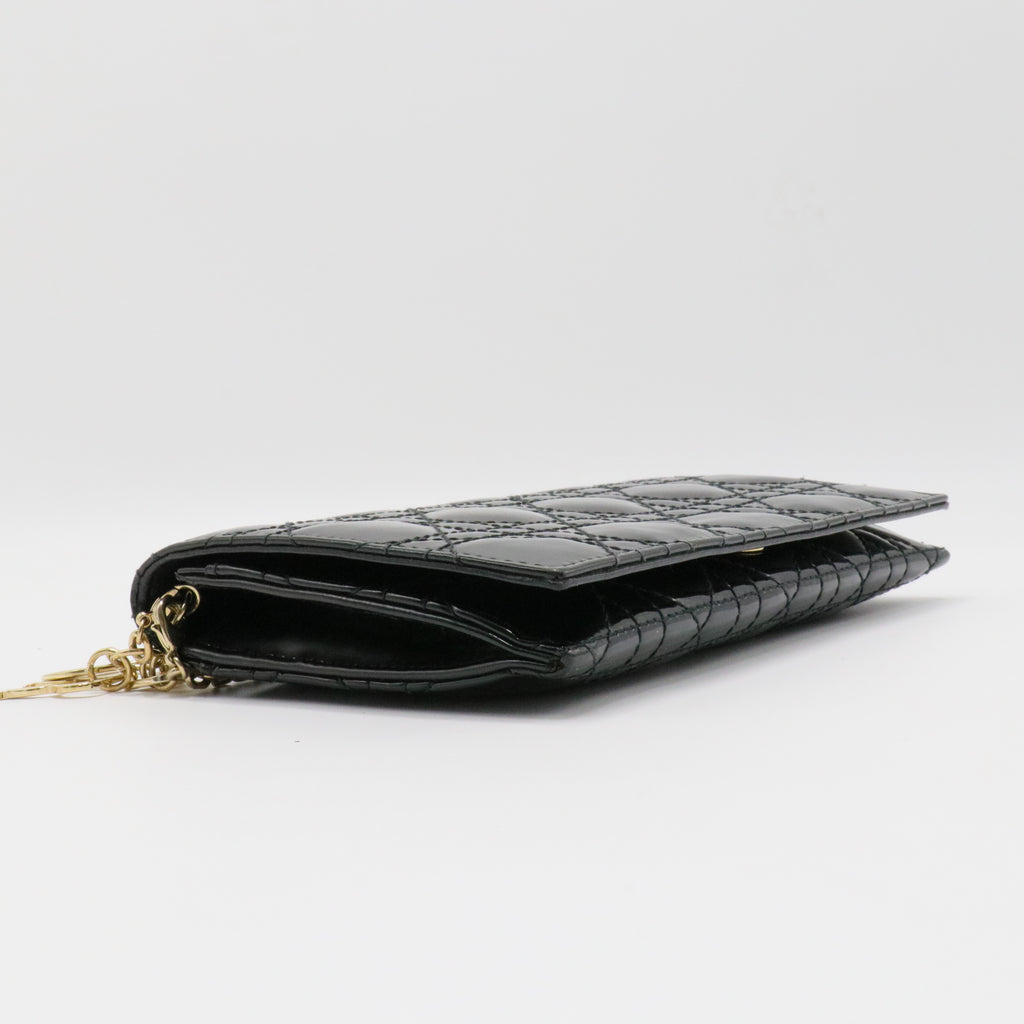 Lady Dior Clutch on Chain Cannage Quilt Patent