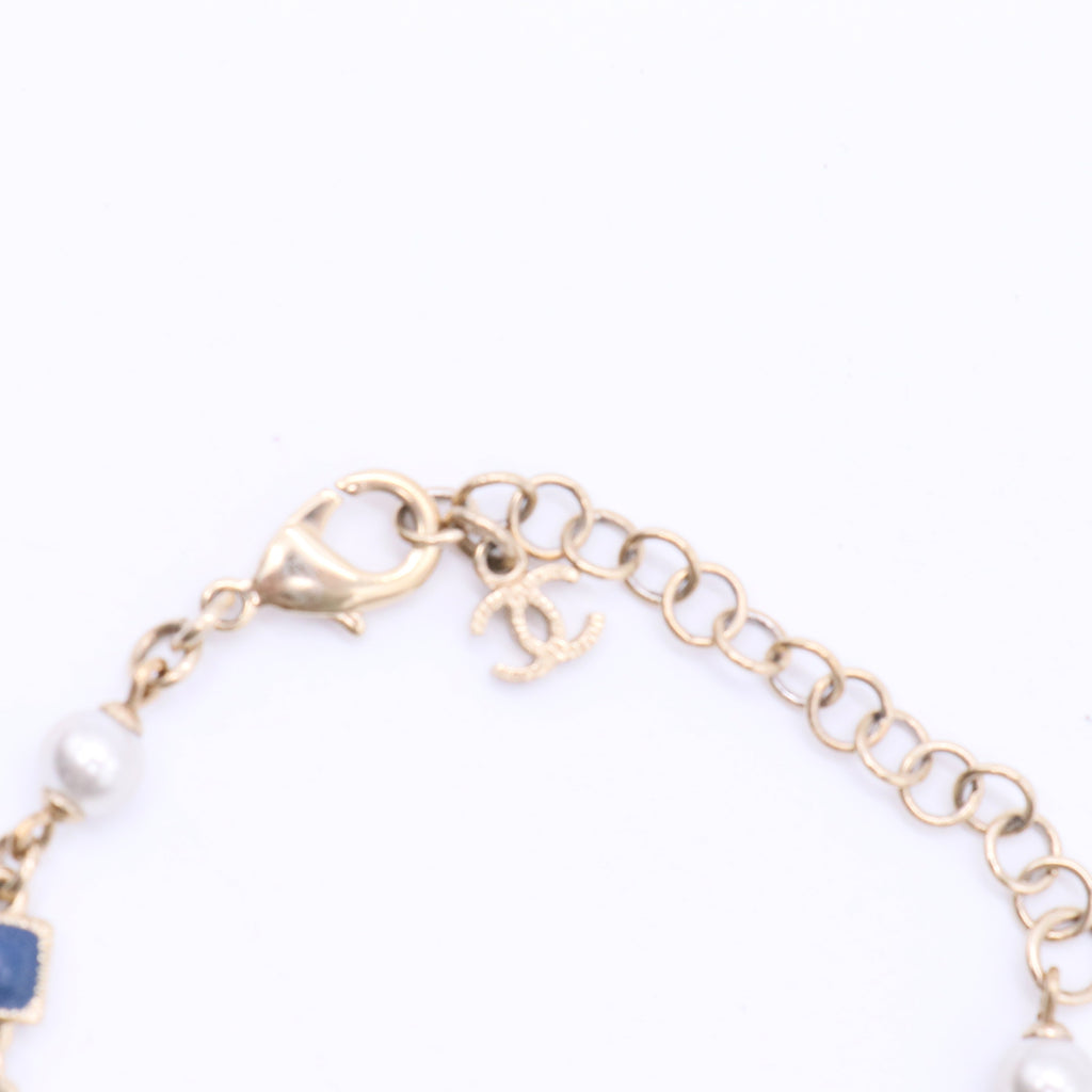 Coco Neige Pearl Heart and CC Charm Bracelet twins