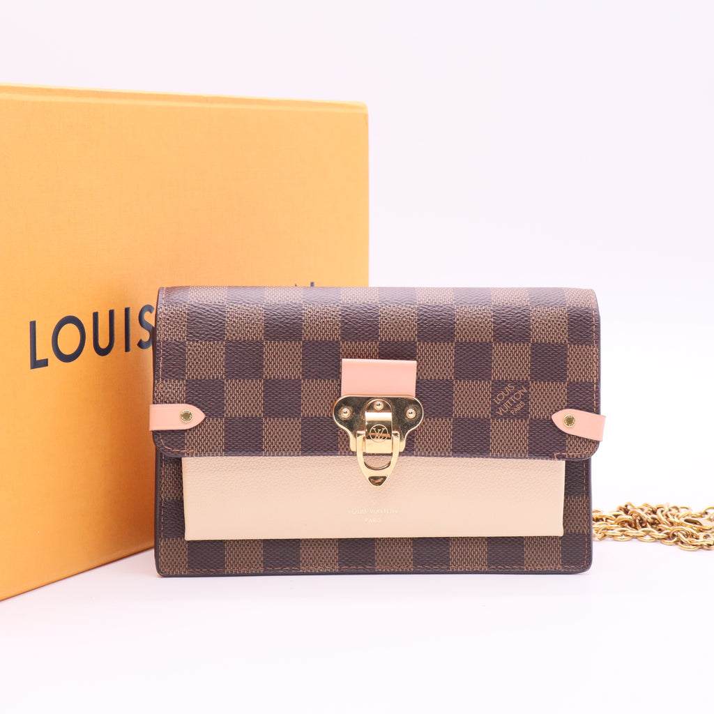 Louis Vuitton Damier Portefeuille Vavin Shoulder Bag Brown twins