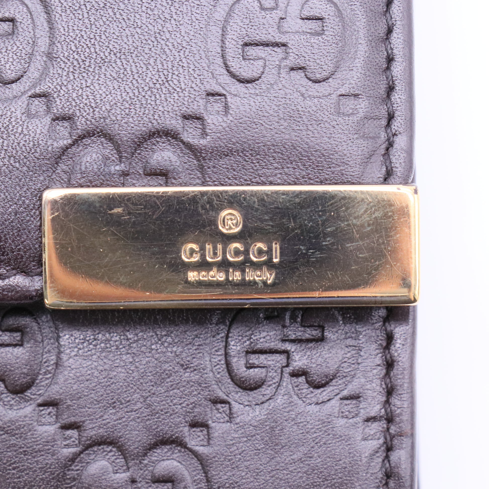 Gucci Guccissima Leather Wallet On Chain W21340