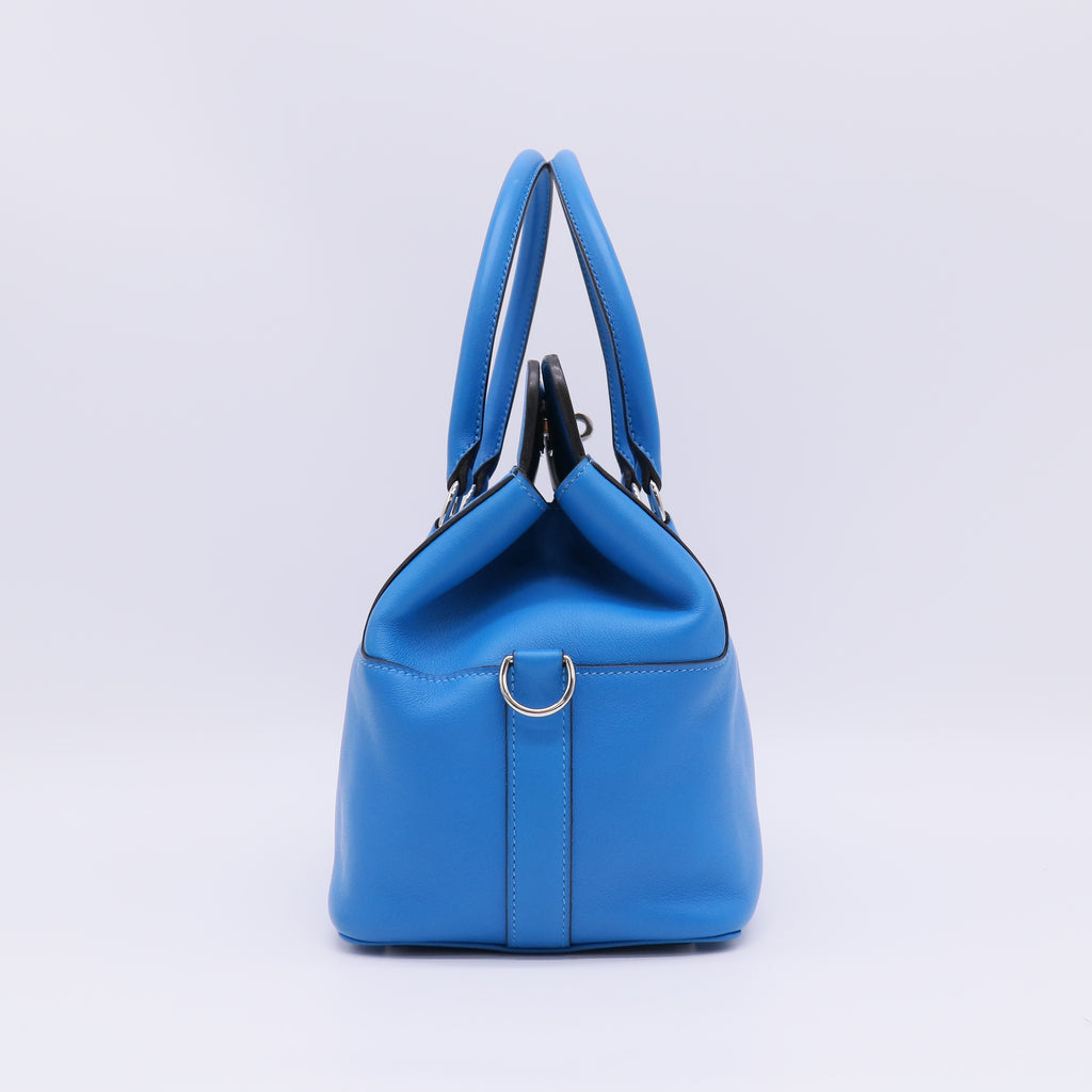 Hermes Swift Toolbox 20 Bleu Hydra twins B23215