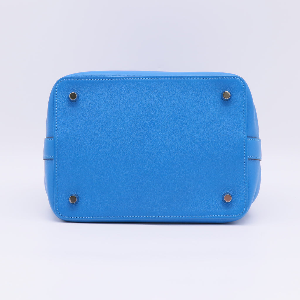 Hermes Swift Toolbox 20 Bleu Hydra twins B23215