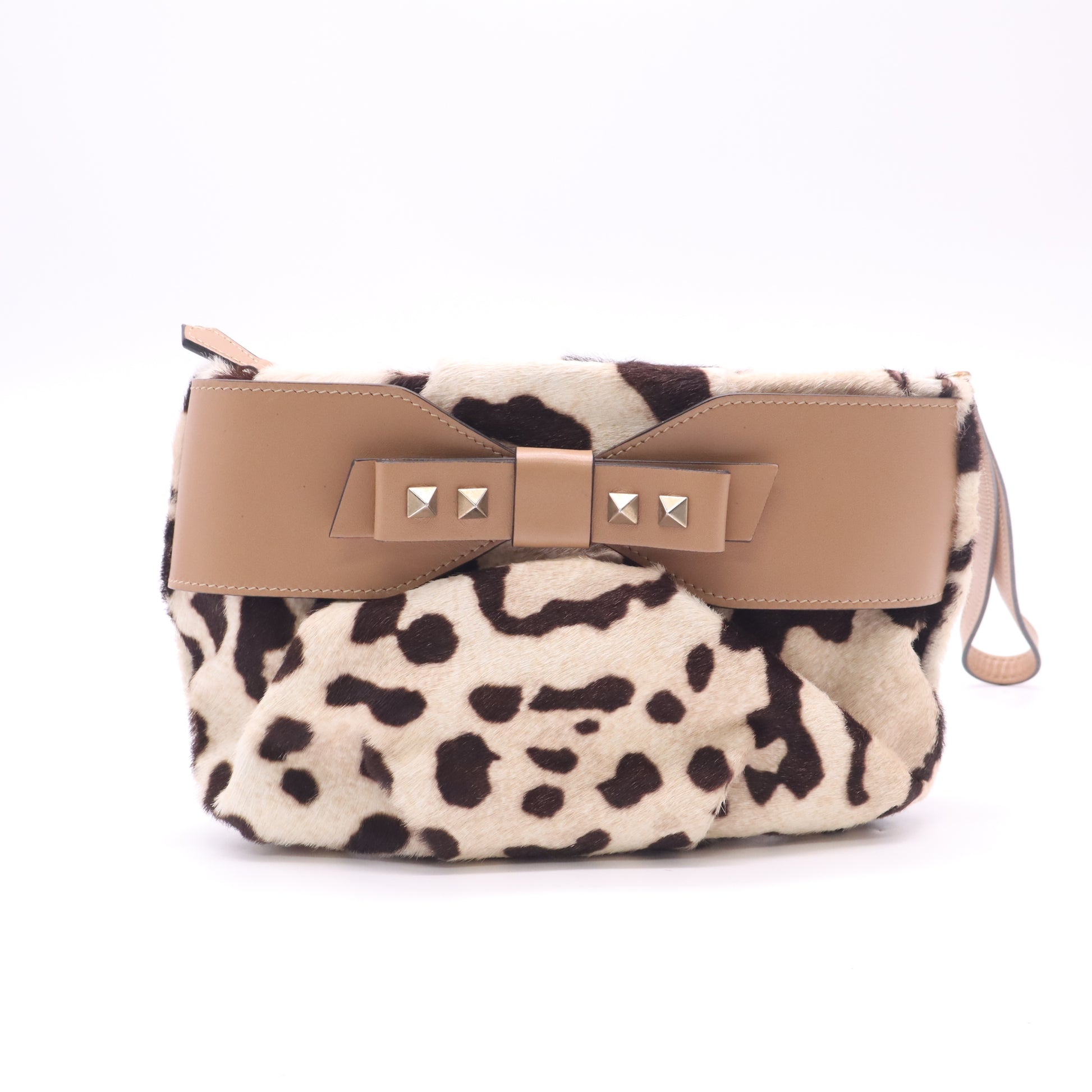 Leopard print clutch B23306
