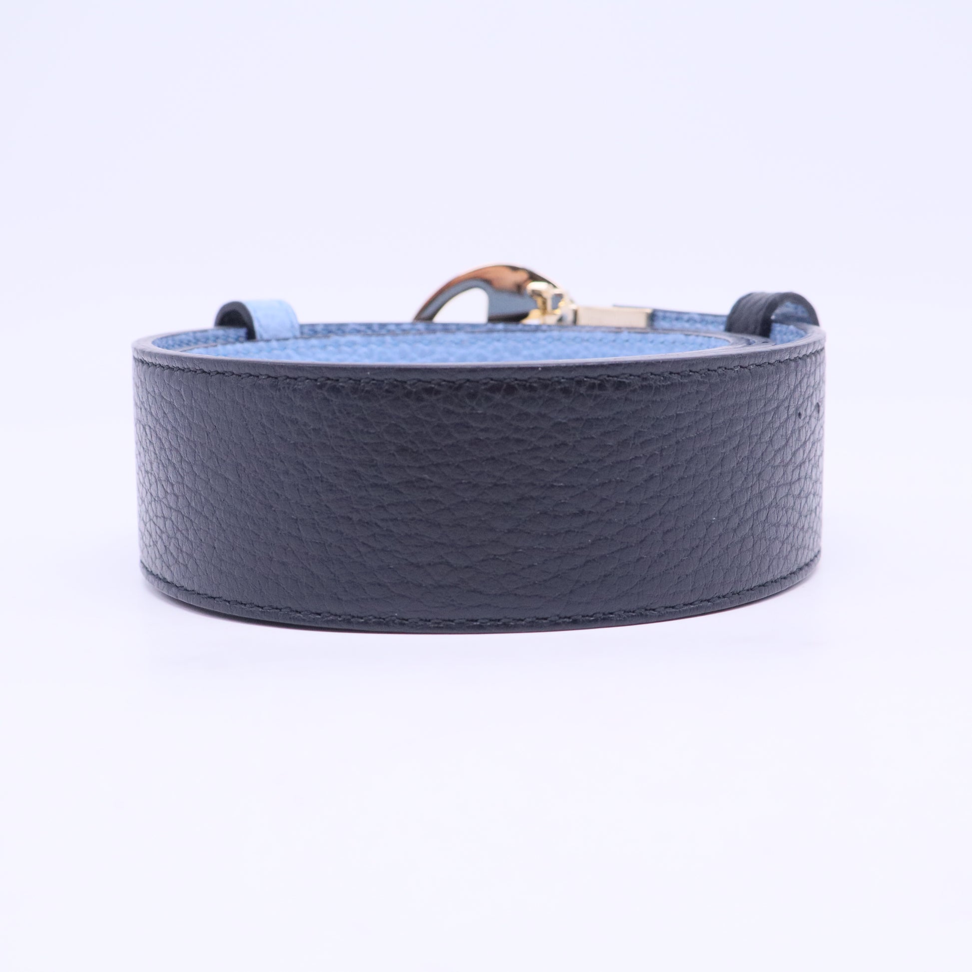 Dollar Calfskin 1973 Reversible Belt 85 34 Black Mineral Blue W20547