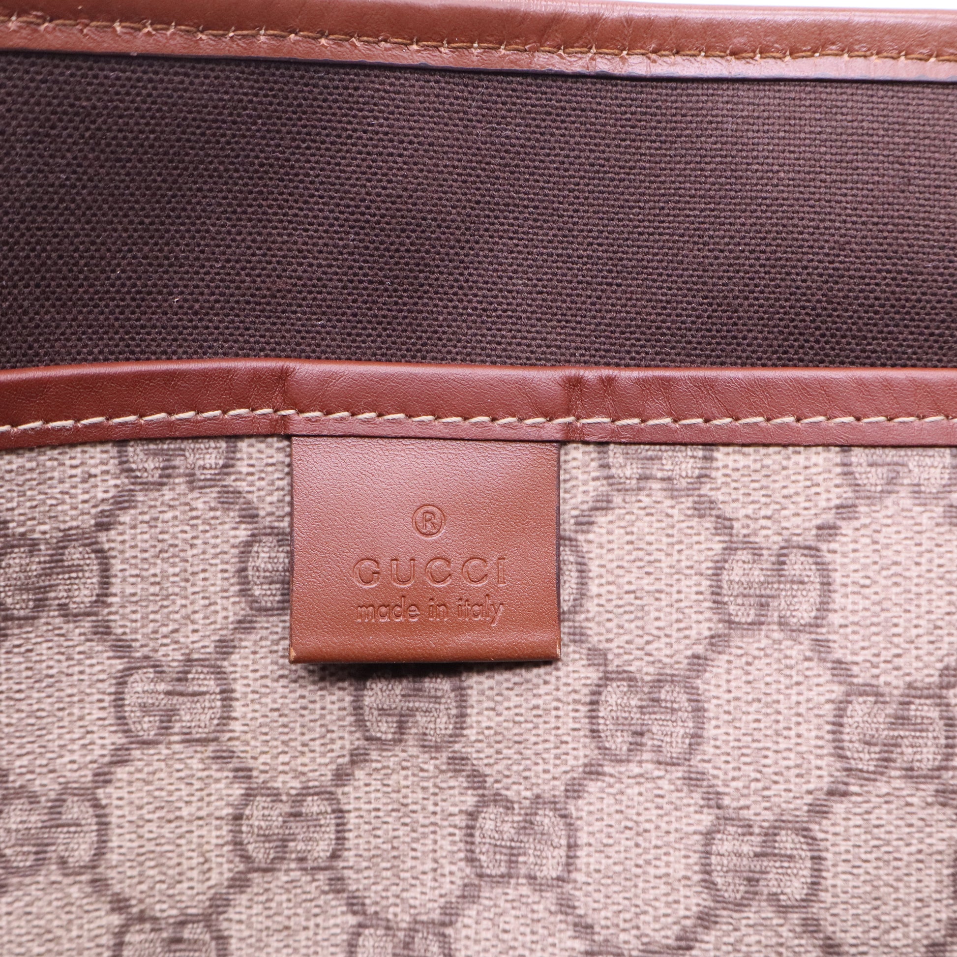 Beige Coated Canvas Web Loop Tote