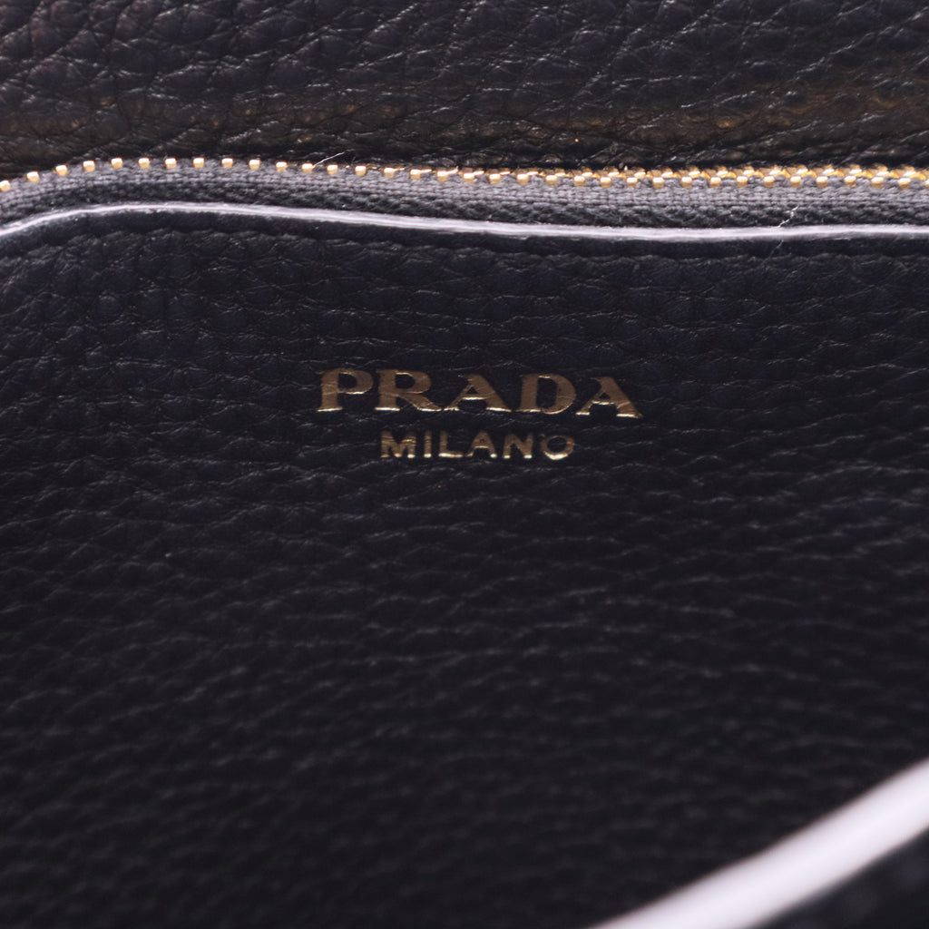 Prada Leather crossbody bag Prada Navy in Leather twins