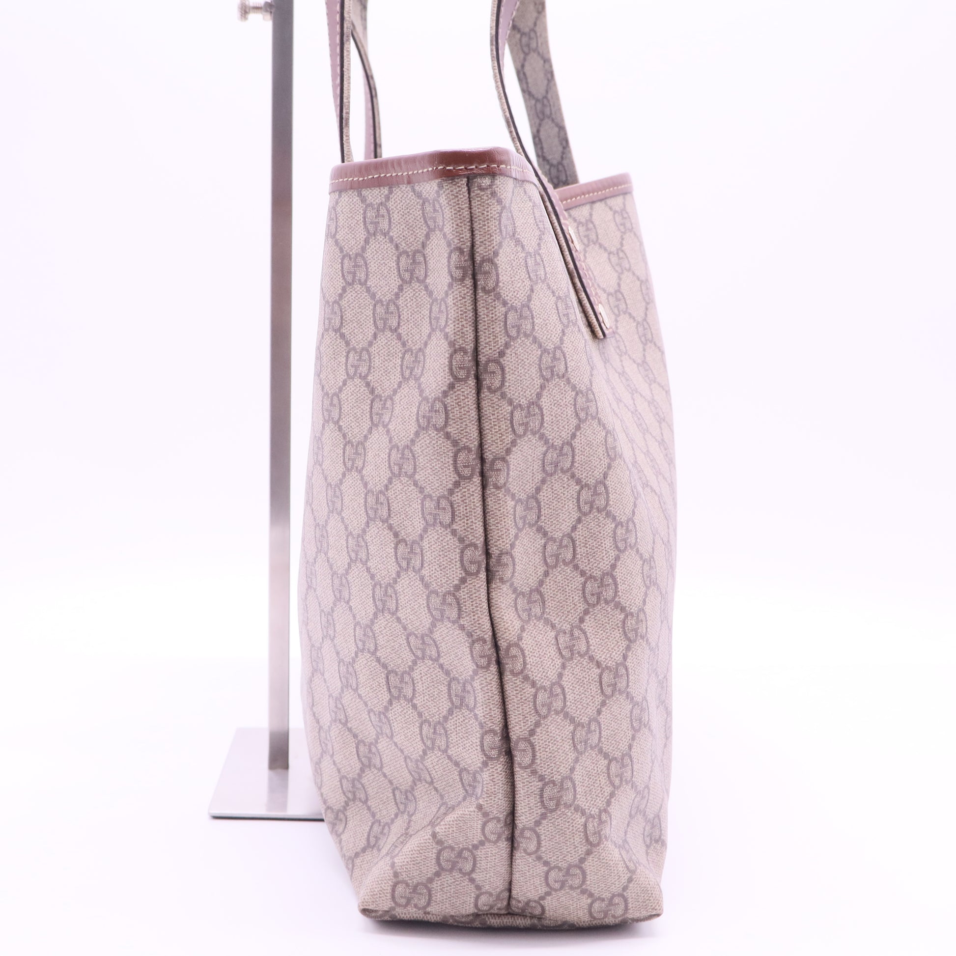 Beige Coated Canvas Web Loop Tote
