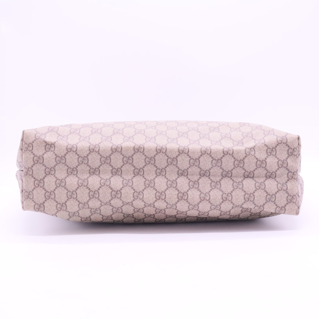 Beige Coated Canvas Web Loop Tote