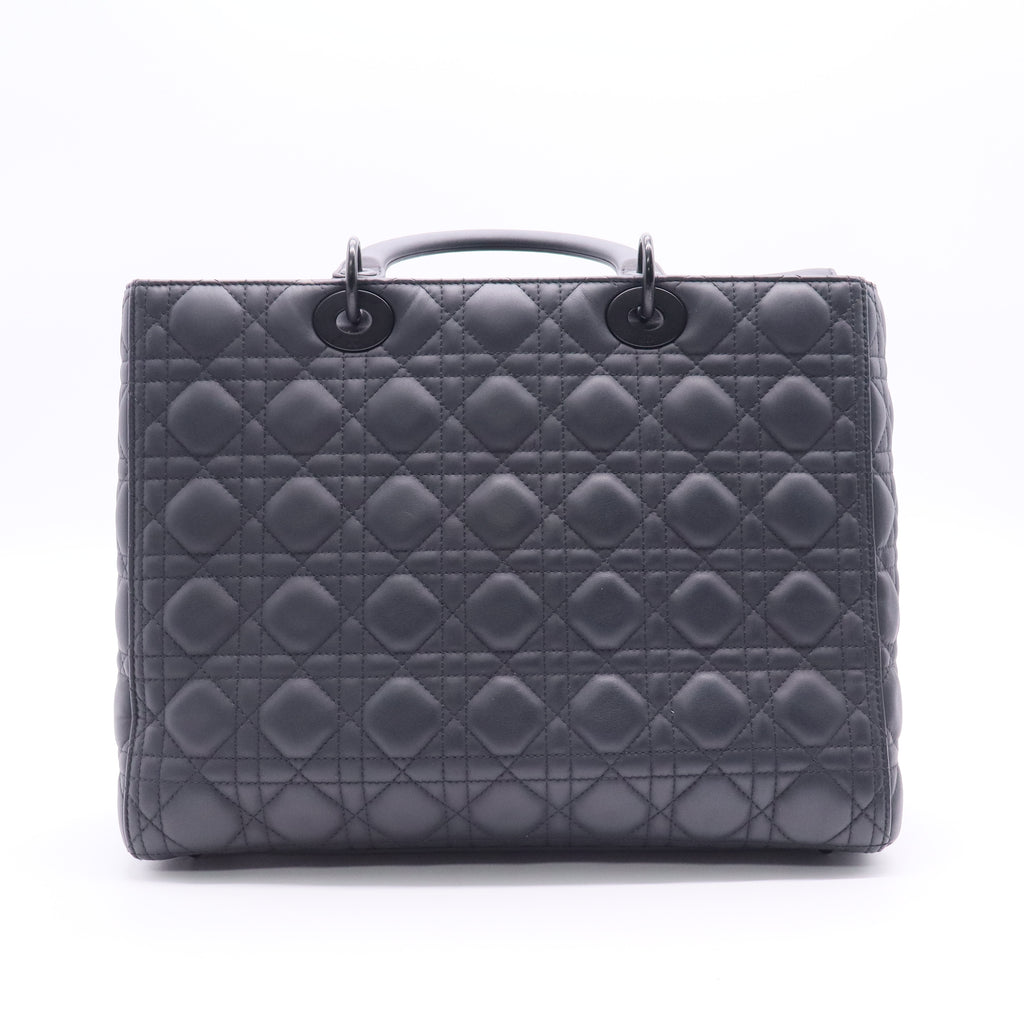 Dior Ultra Matte Lady Dior Bag Cannage Quilt Calfskin Large Twins LDJ2692