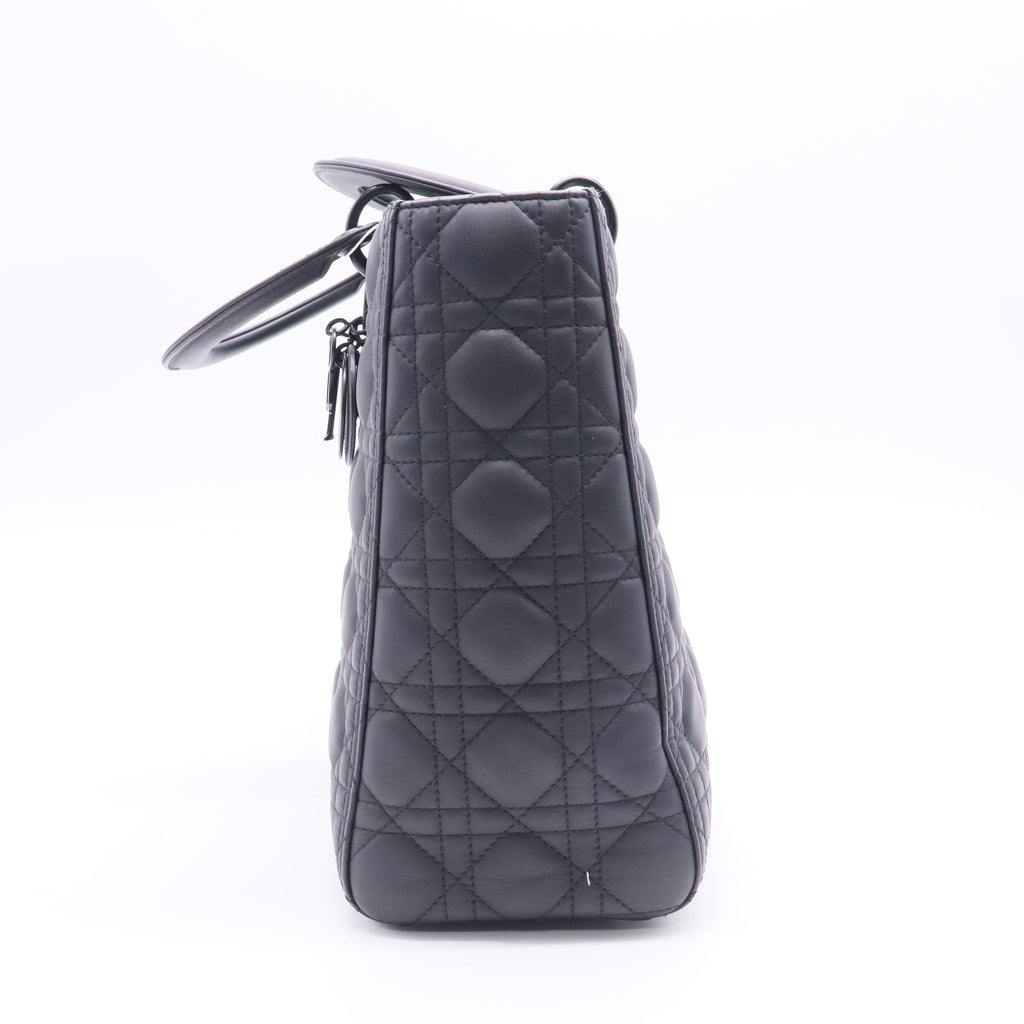 Dior Ultra Matte Lady Dior Bag Cannage Quilt Calfskin Large Twins LDJ2692