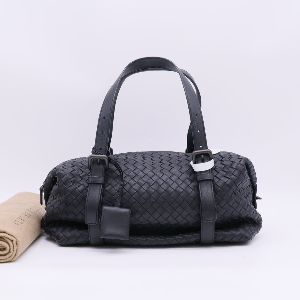Bottega Veneta Nappa Intrecciato Montaigne Rings Bag Black B23906