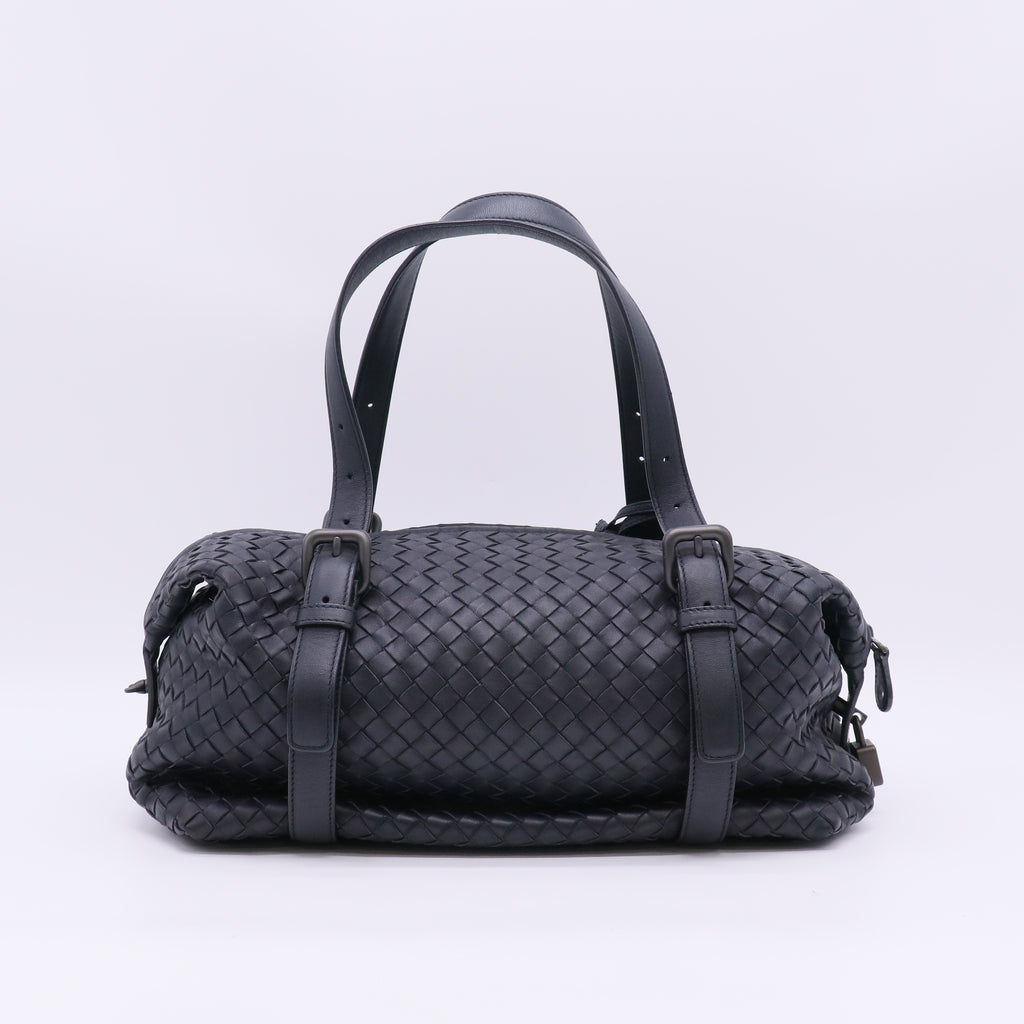 Bottega Veneta Nappa Intrecciato Montaigne Rings Bag Black B23906