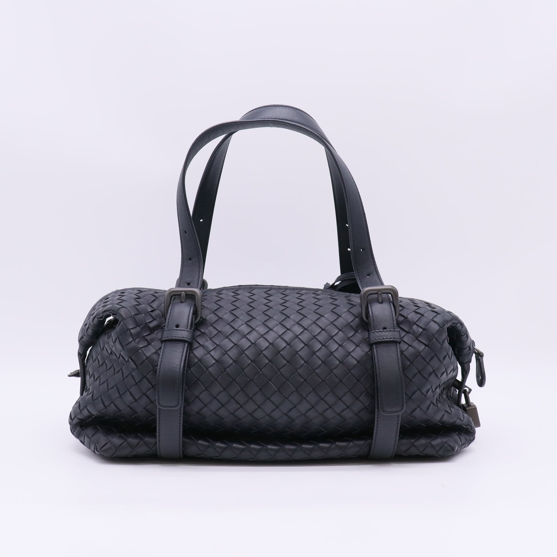 Bottega Veneta Nappa Intrecciato Montaigne Rings Bag Black B23906