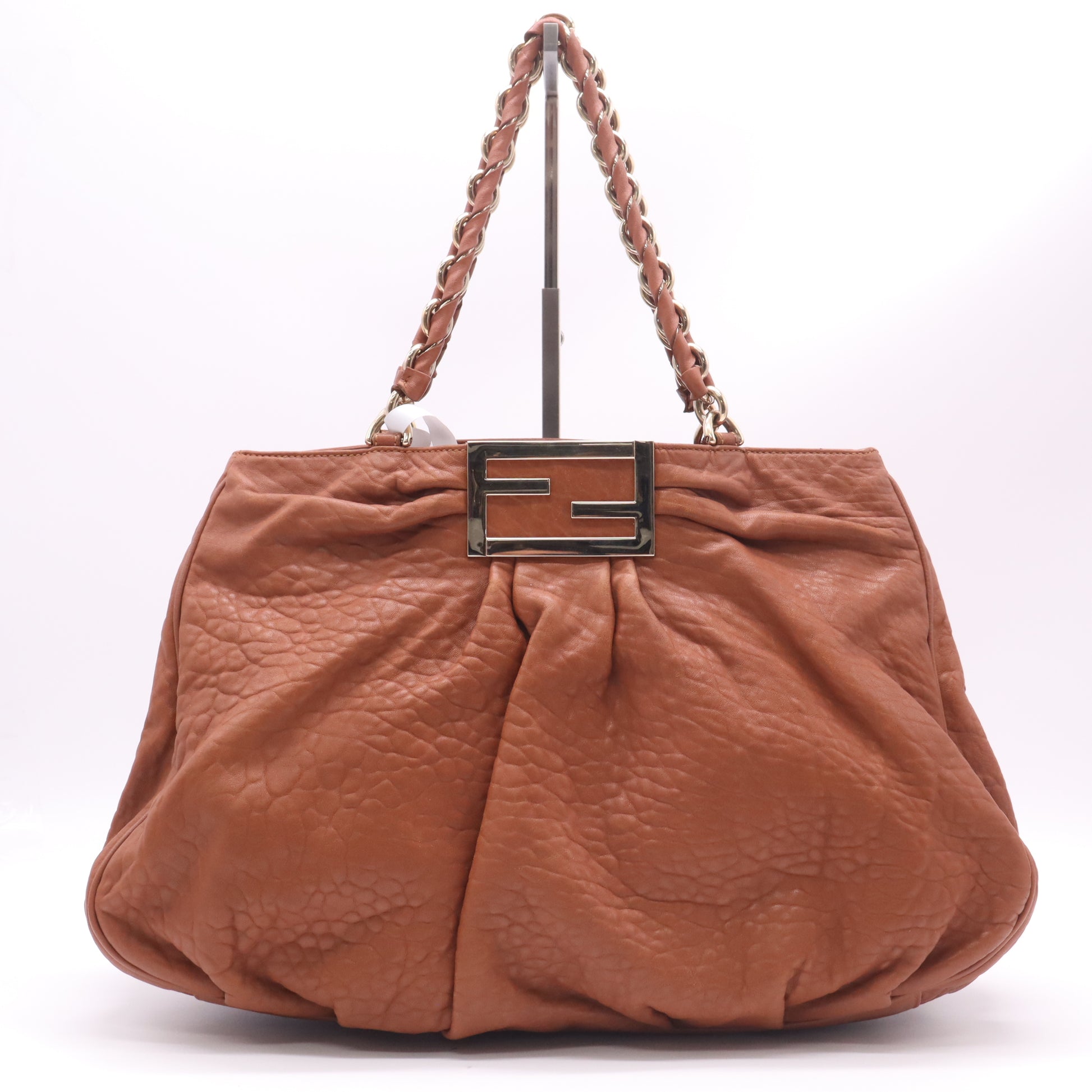 Fendi Crinkled Lambskin Mia Tote B23036