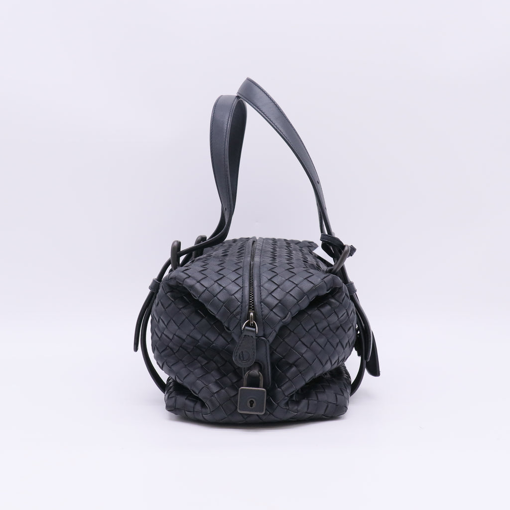 Bottega Veneta Nappa Intrecciato Montaigne Rings Bag Black B23906